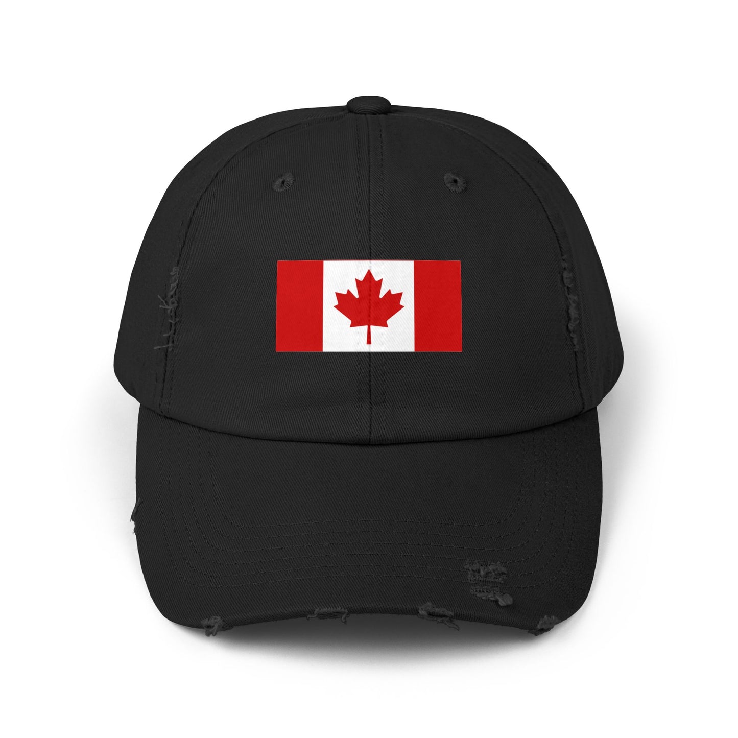 Canada Flag Distressed Cap - Unisex Pink Hat for Casual Style