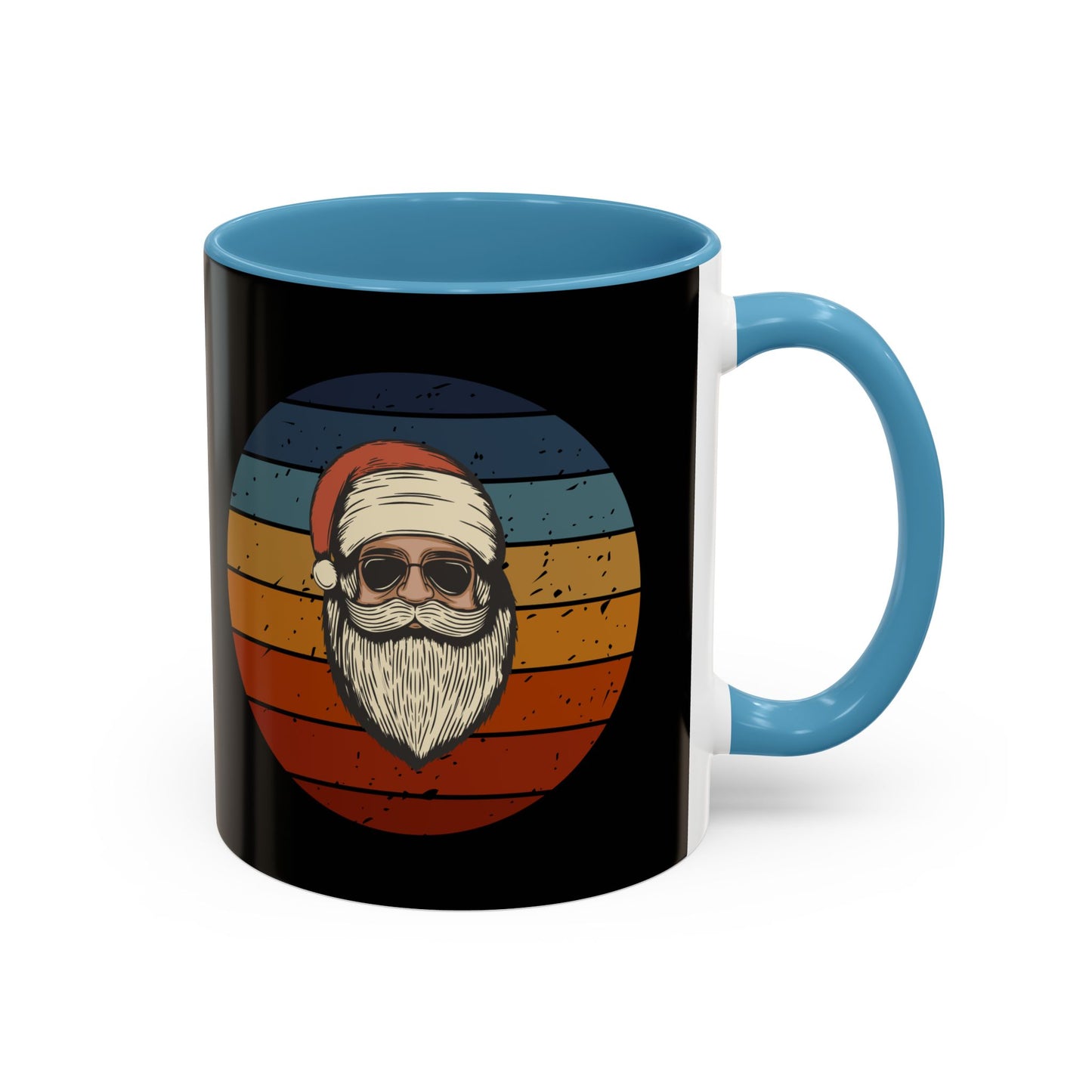 Cool Santa Accent Coffee Mug - Stylish Holiday Drinkware