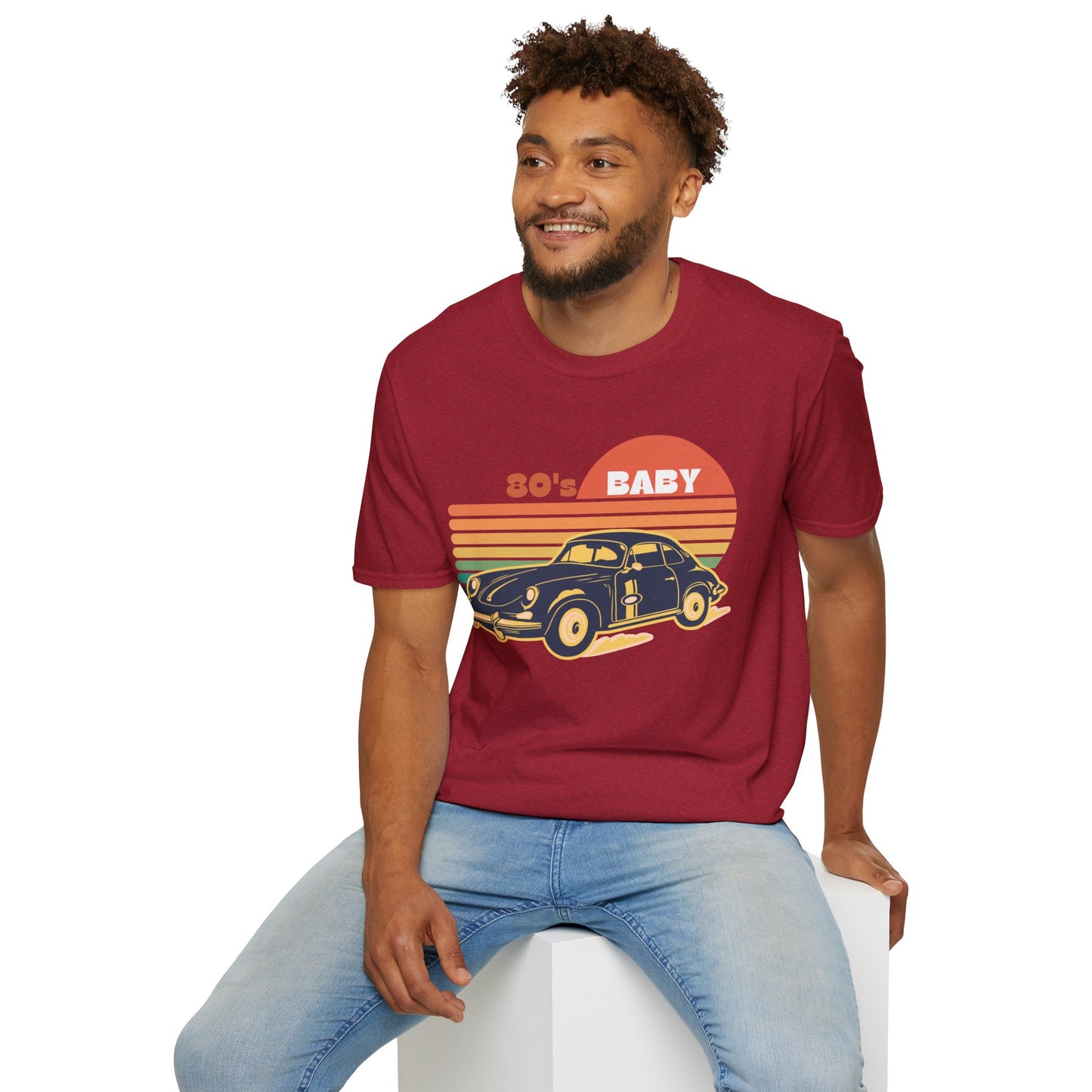 80's Baby Vintage Car Unisex Softstyle T-Shirt