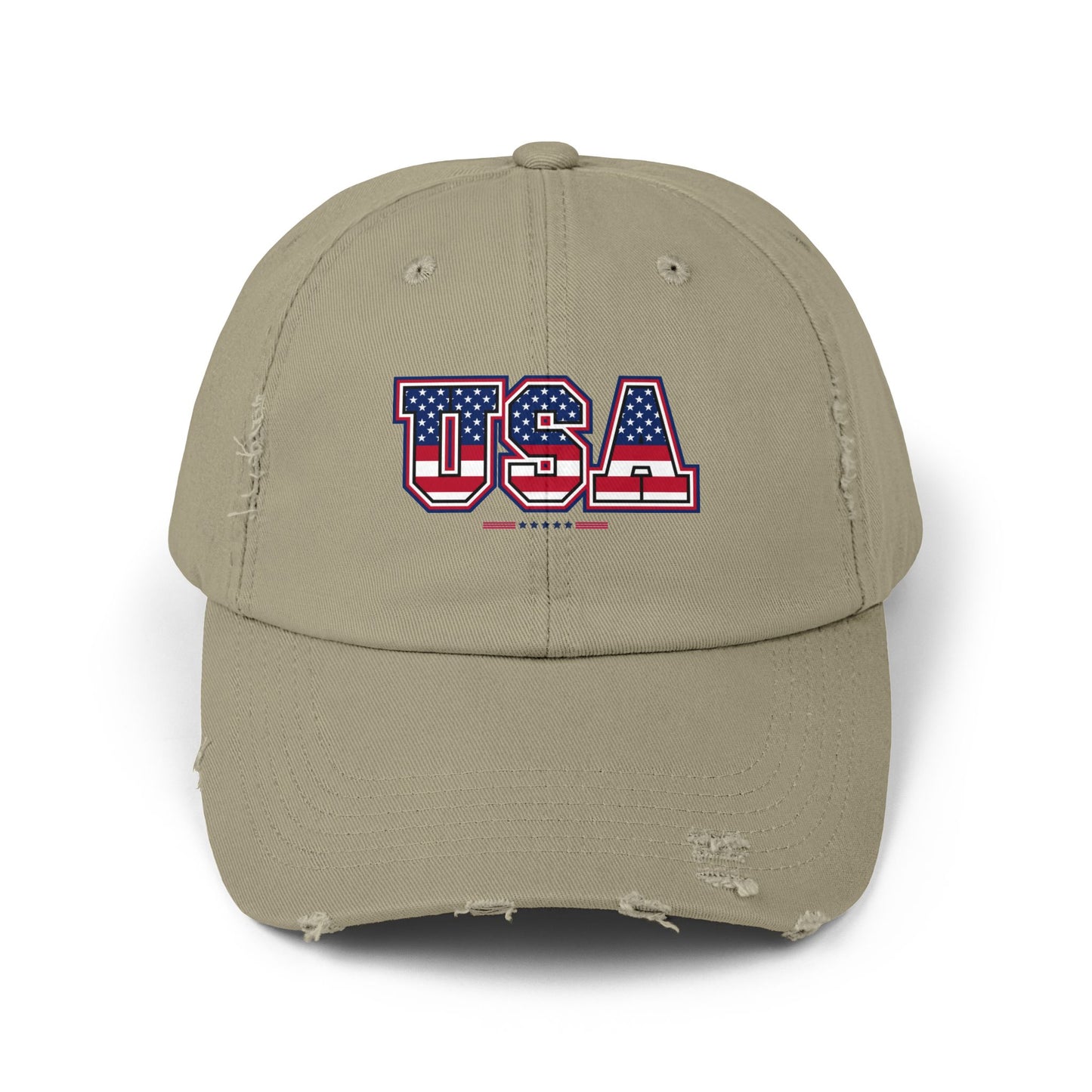 Unisex Distressed USA Cap - Casual Style for Outdoor Adventures