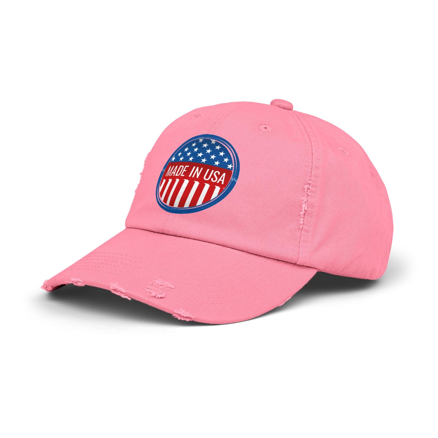 Unisex Distressed Cap with 'Made in USA' Patch - Perfect for Patriotic Events and Everyday Wear