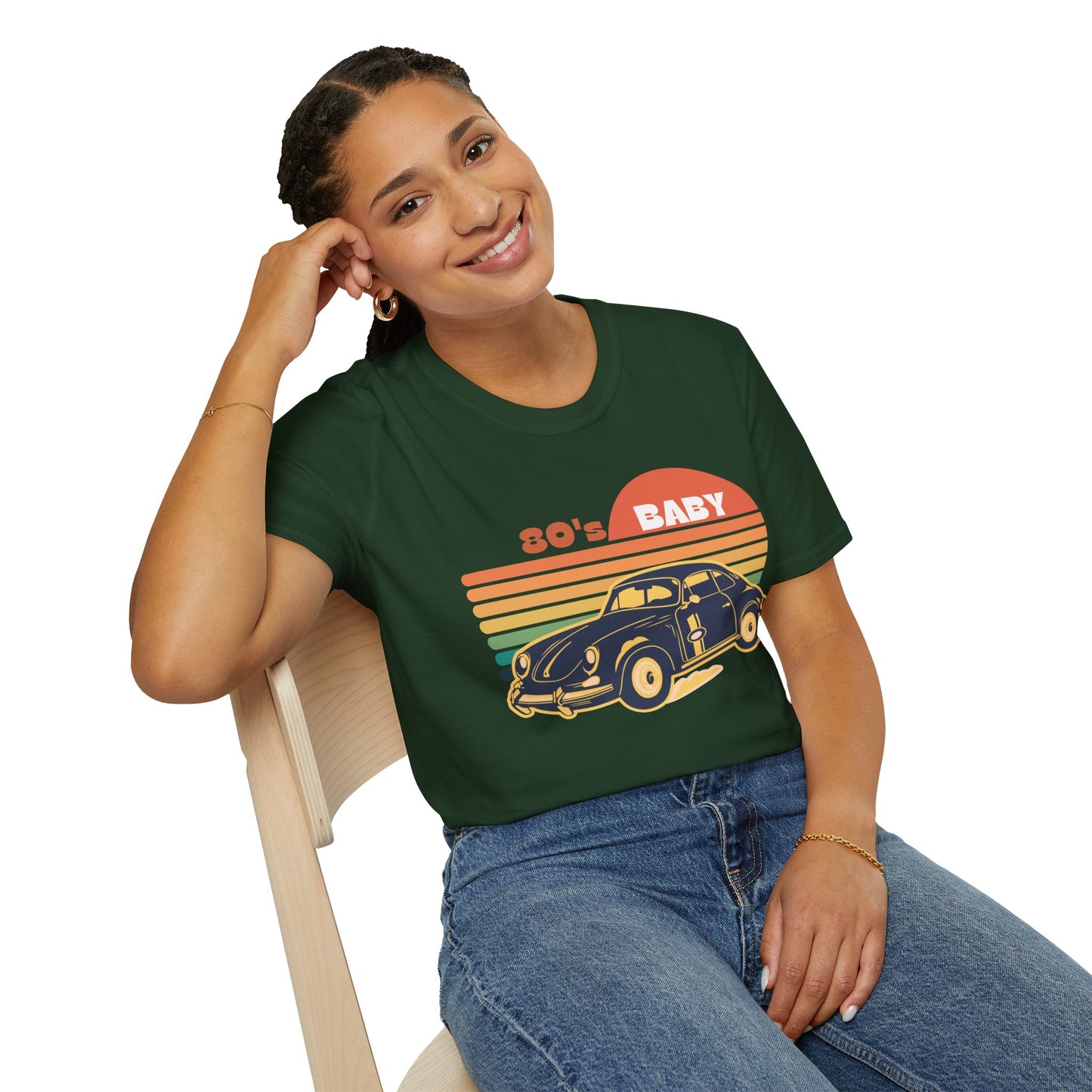 80's Baby Vintage Car Unisex Softstyle T-Shirt