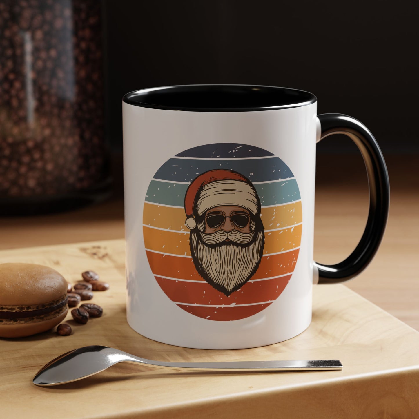 Cool Santa Sunglasses Accent Coffee Mug | 11oz & 15oz | Perfect Holiday Gift