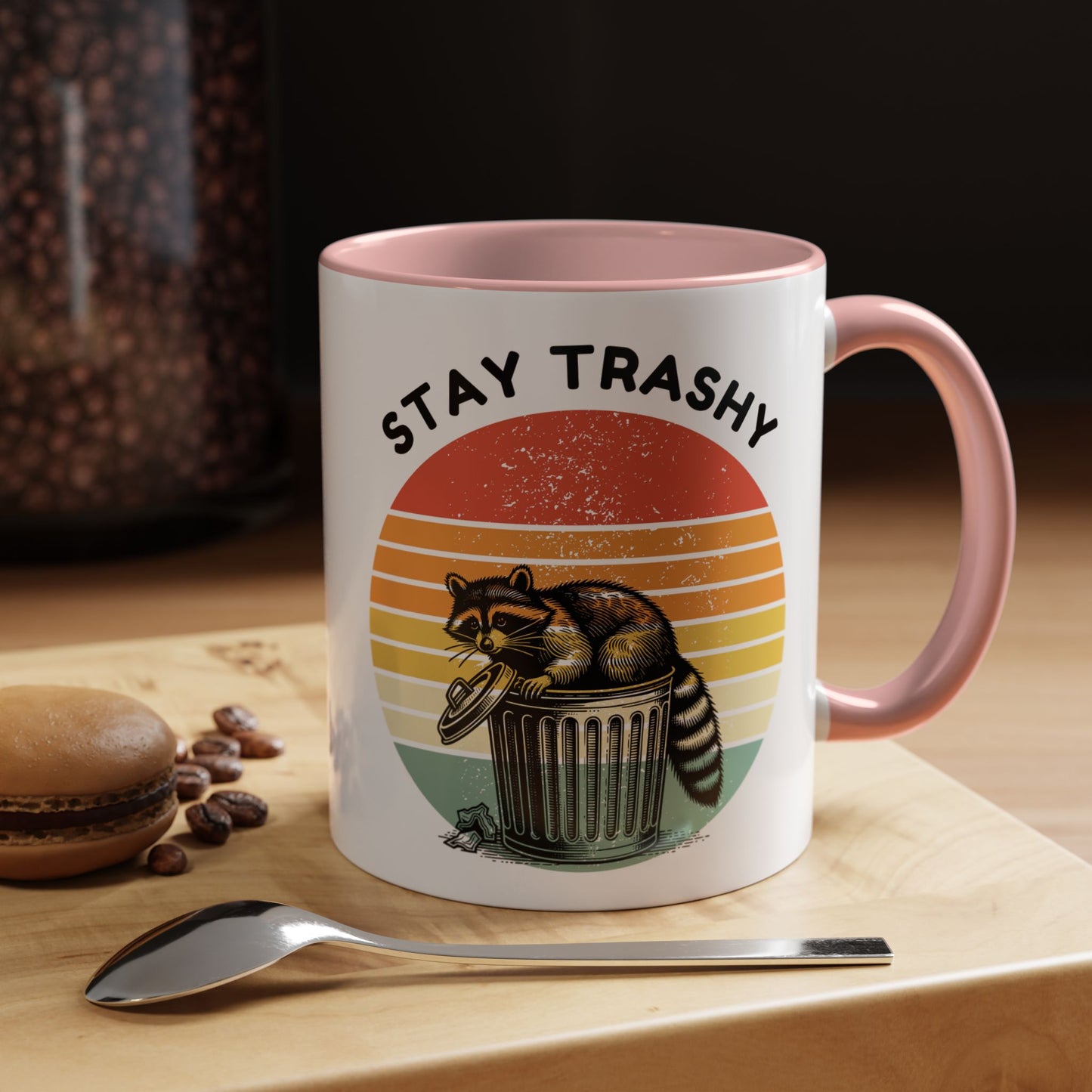 Stay Trashy Raccoon Accent Coffee Mug - Fun Gift for Animal Lovers