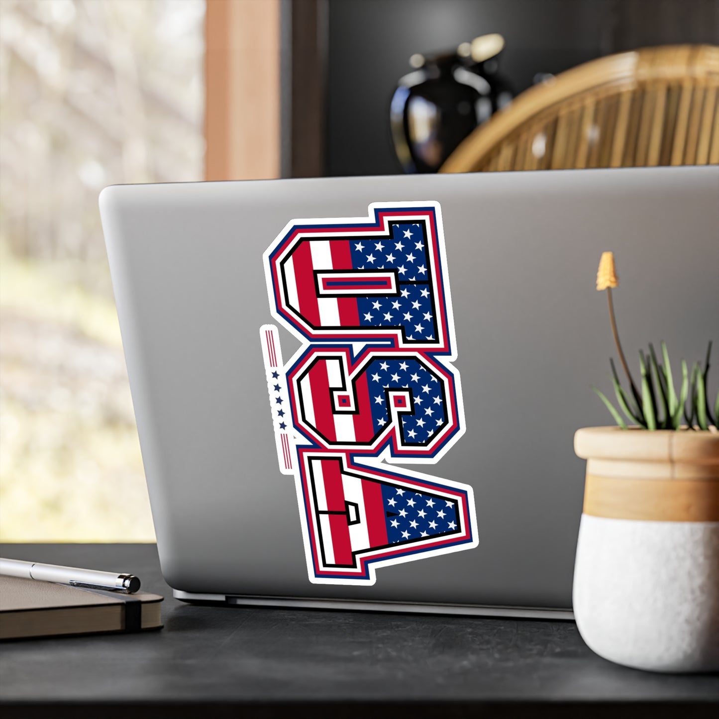 Patriotic USA Kiss-Cut Vinyl Decals for Home Decor