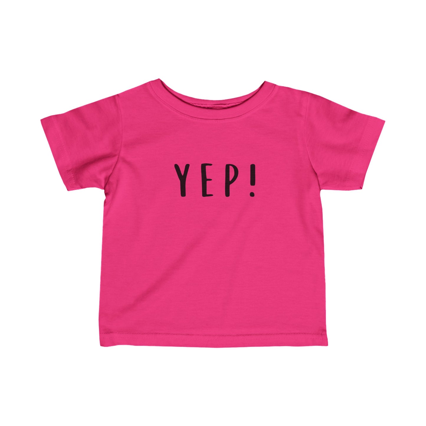 Cute Red Infant Tee with 'YEP!' Print - Perfect for Playtime & Celebrations