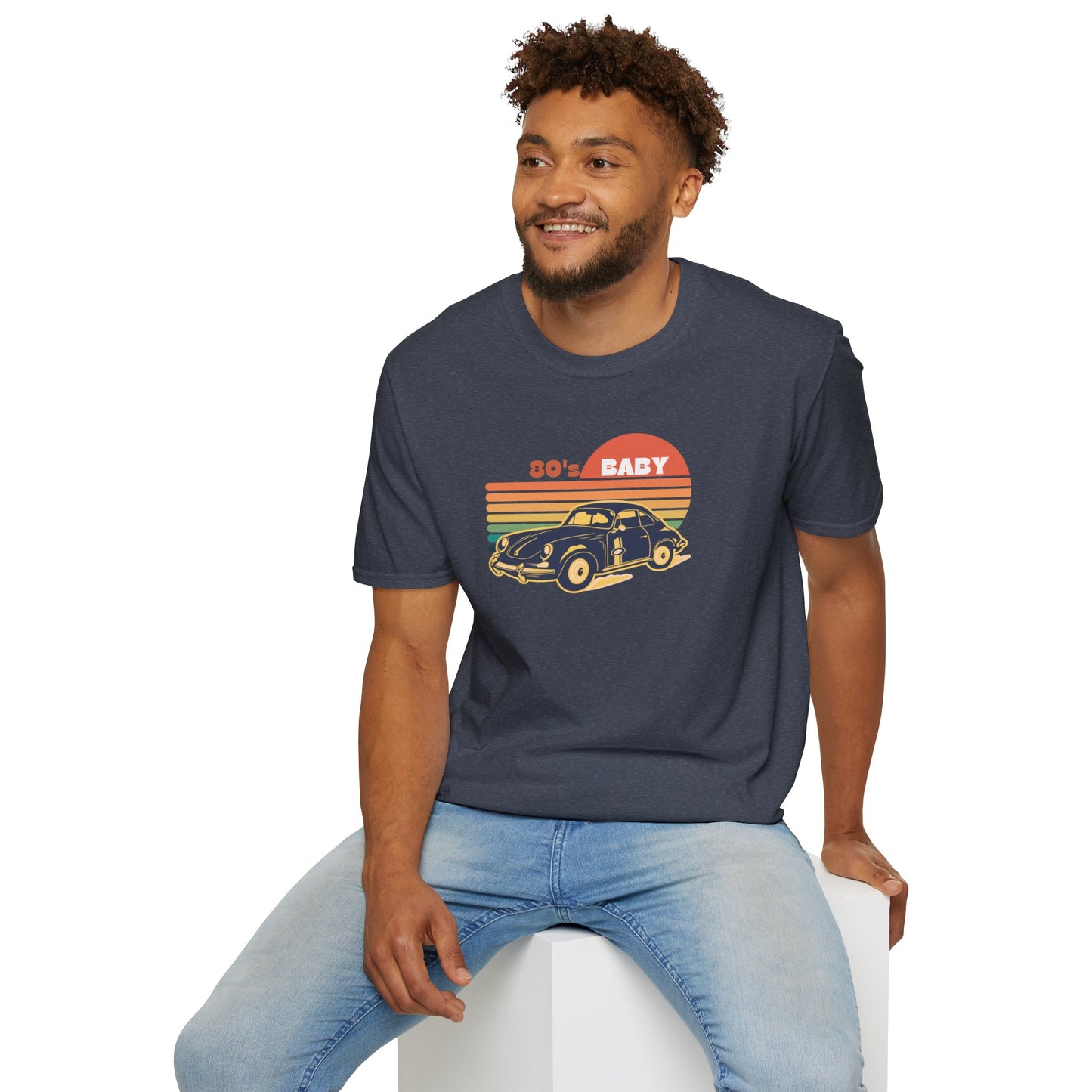 80's Baby Vintage Car Unisex Softstyle T-Shirt