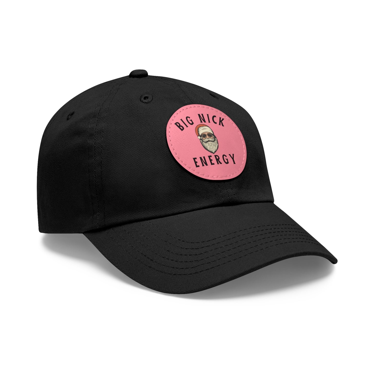 Big Nick Energy Dad Hat with Leather Patch - Black Cap for Everyday Adventures