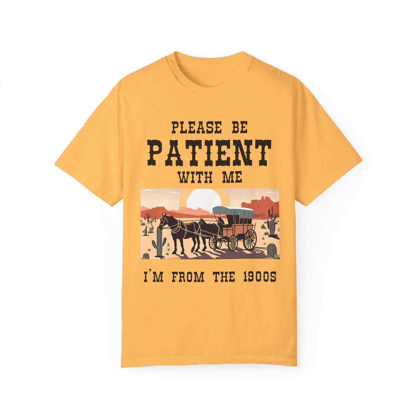 Vintage Patient Tee - Unisex Garment-Dyed T-Shirt with Retro 1900s Design