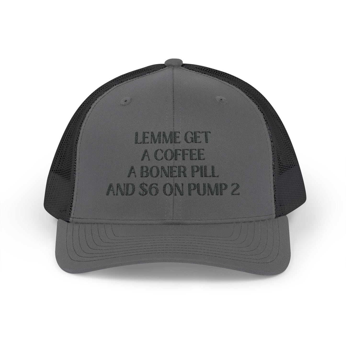 Funny Snapback Trucker Cap - Coffee & Pump 2 Vibes