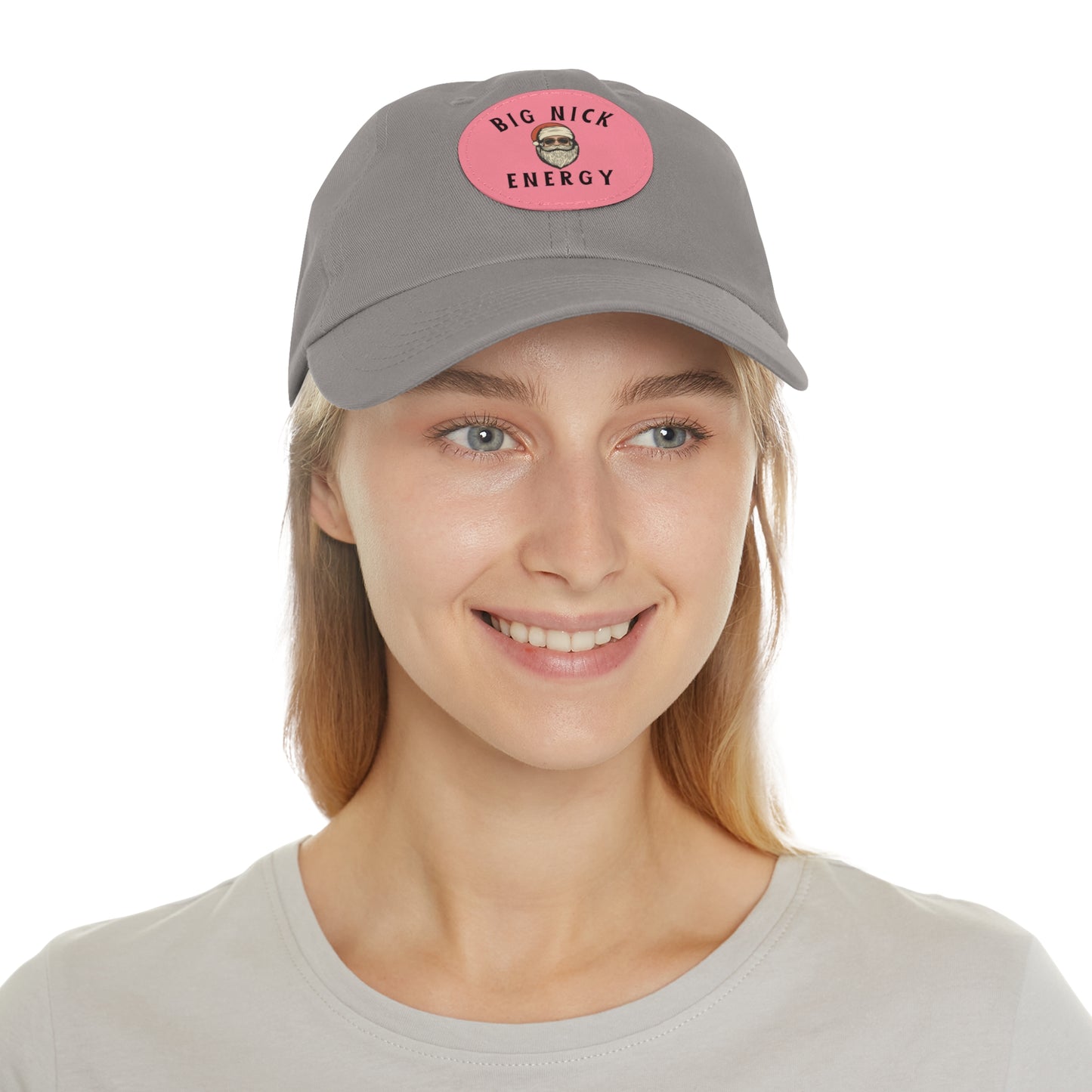 Big Nick Energy Dad Hat with Leather Patch - Black Cap for Everyday Adventures