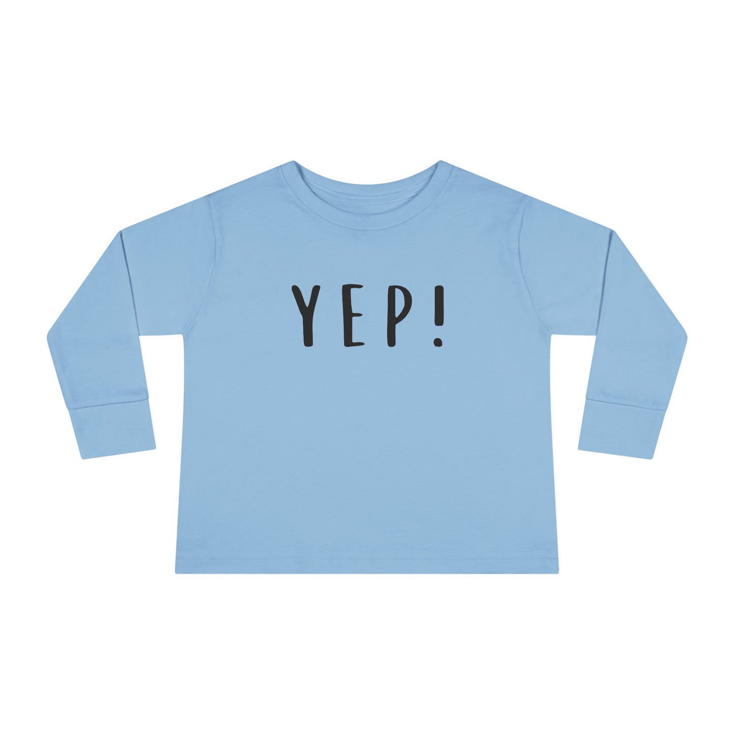 Funny Toddler Long Sleeve Tee - 'YEP!' Cute Kids Shirt for Playtime