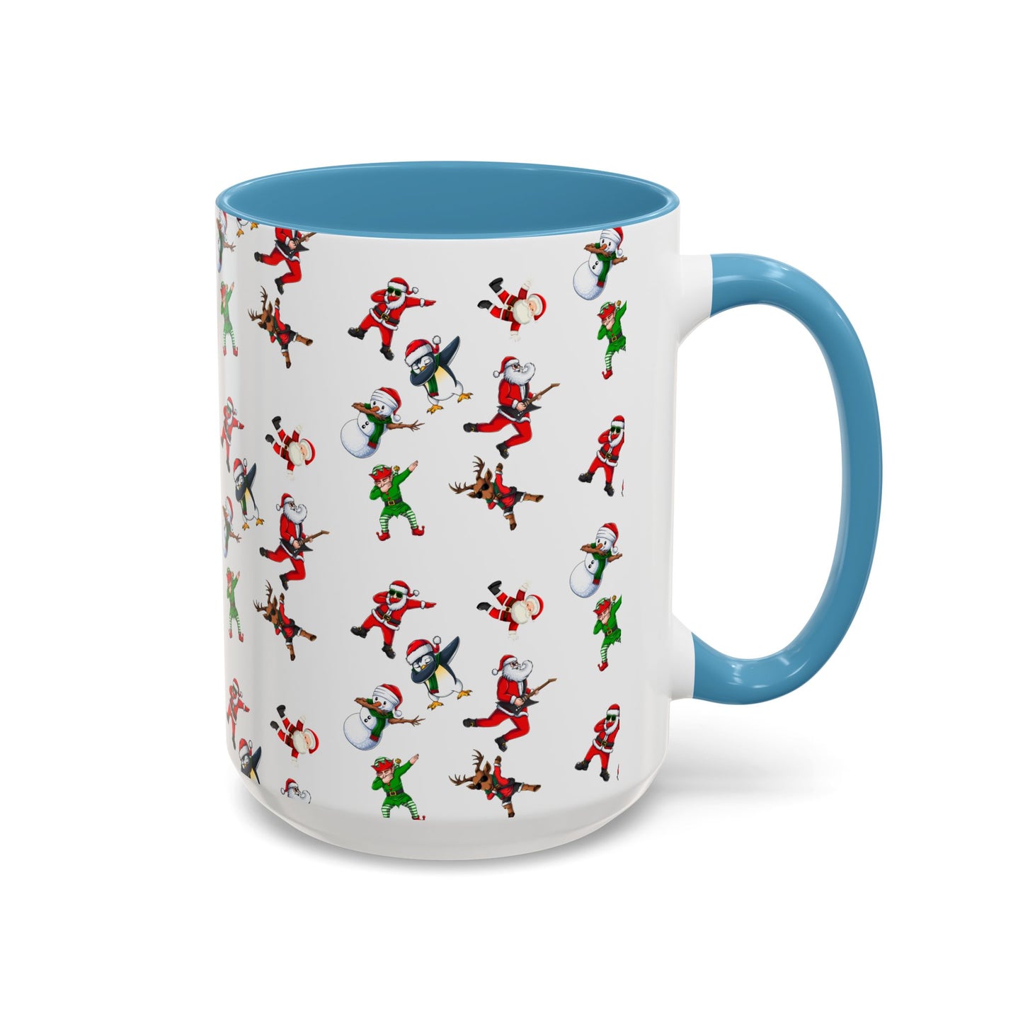 Festive Santa and Elf Coffee Mug - Fun Christmas Drinkware