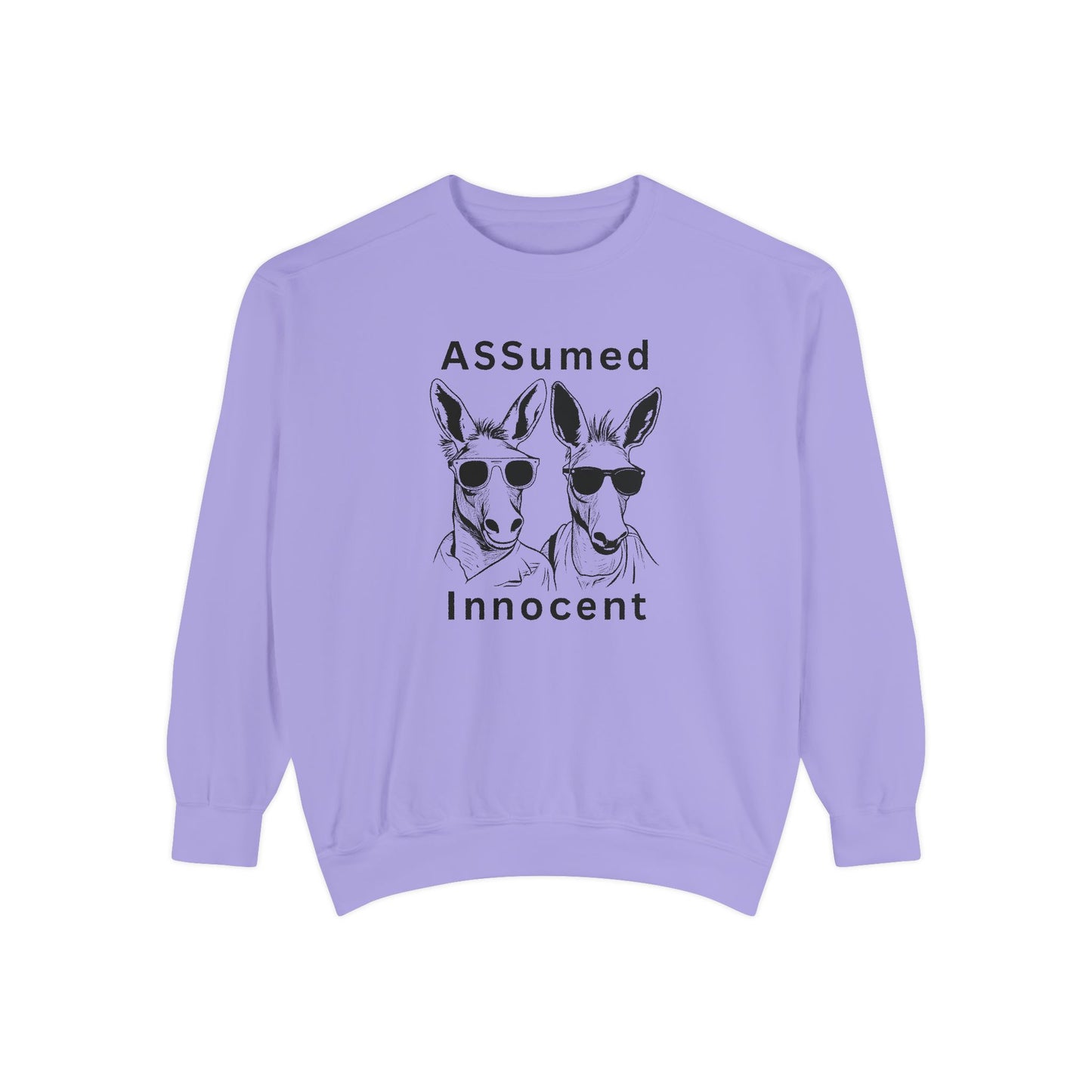 ASSUmEm Innocent Unisex Sweatshirt - Funny Animal Graphic Pullover for Casual Wear