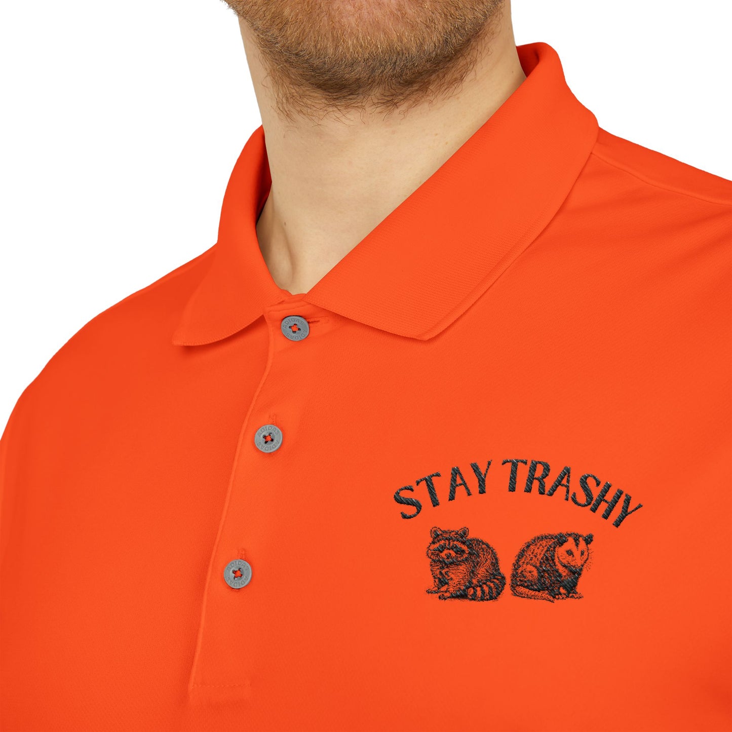 Stay Trashy Unisex Performance Polo - Bright Yellow Adidas Shirt