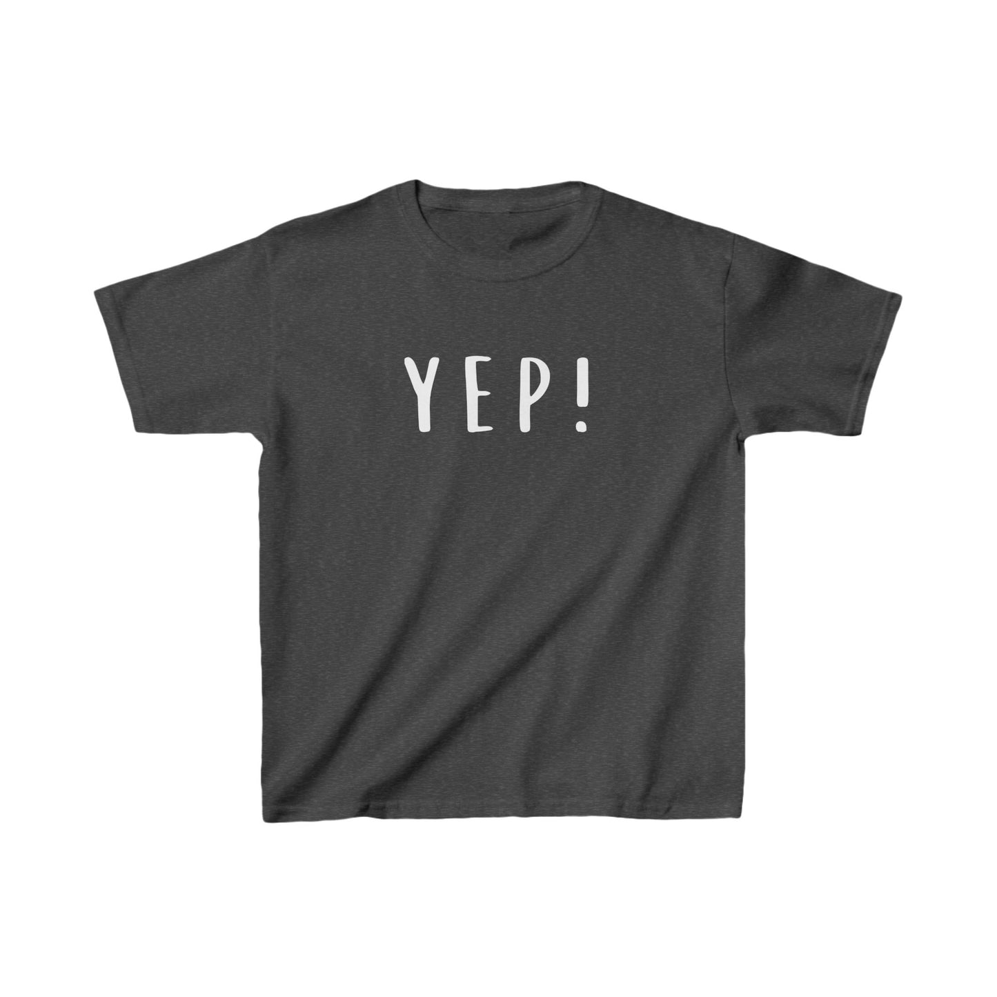 Funny Kids Tee - "YEP!" Heavy Cotton Shirt for Playful Days