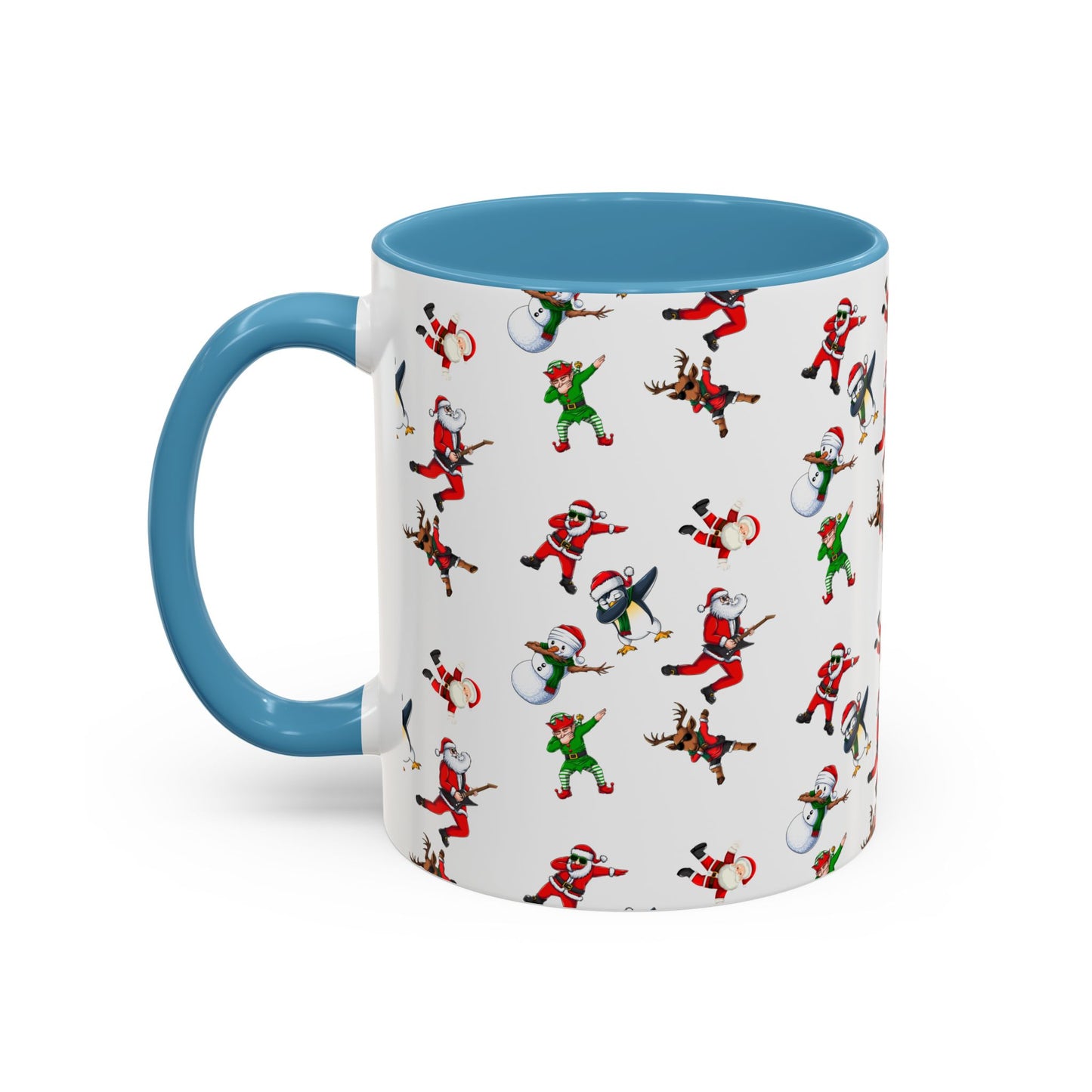 Festive Santa and Elf Coffee Mug - Fun Christmas Drinkware