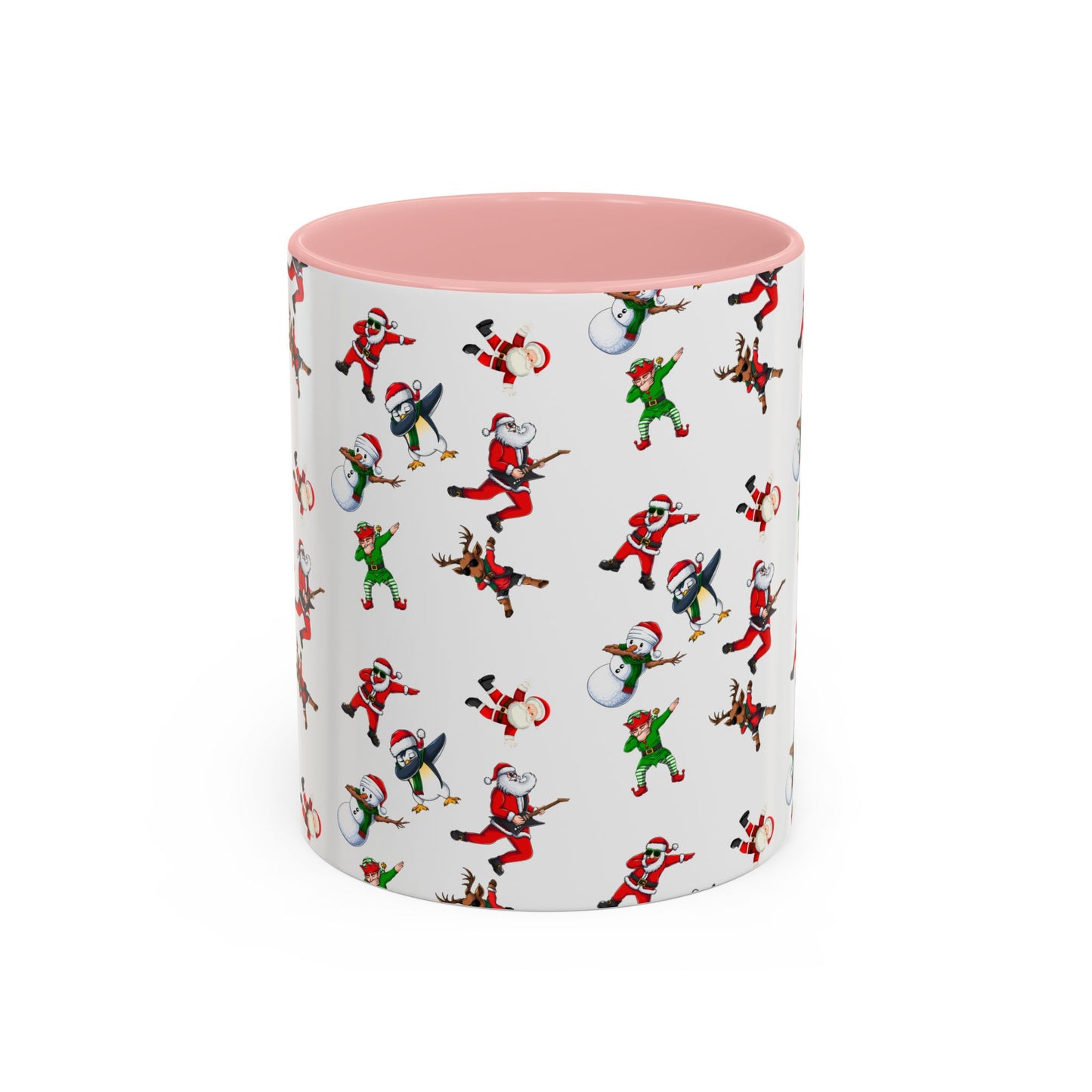 Festive Santa and Elf Coffee Mug - Fun Christmas Drinkware