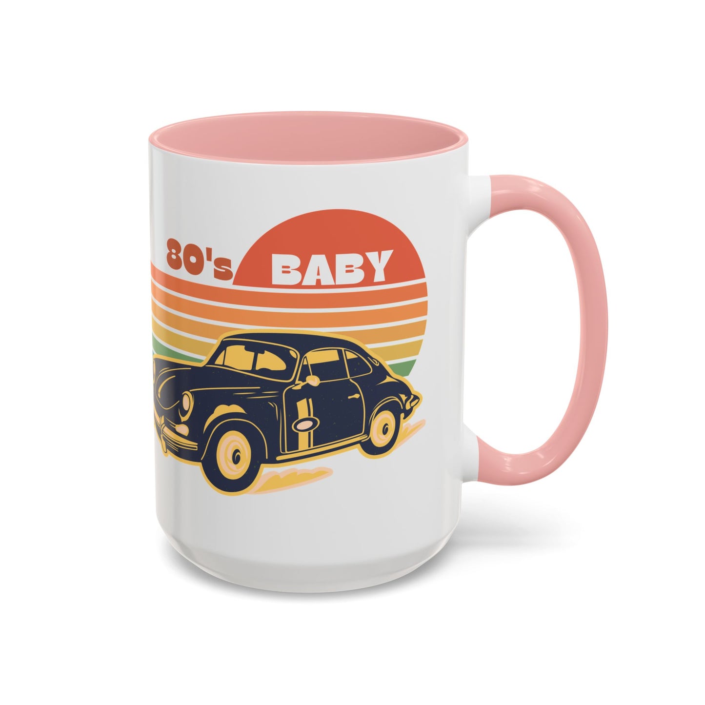 Retro 80's Baby Coffee Mug - Vintage Car Design, Perfect for Nostalgia Lovers