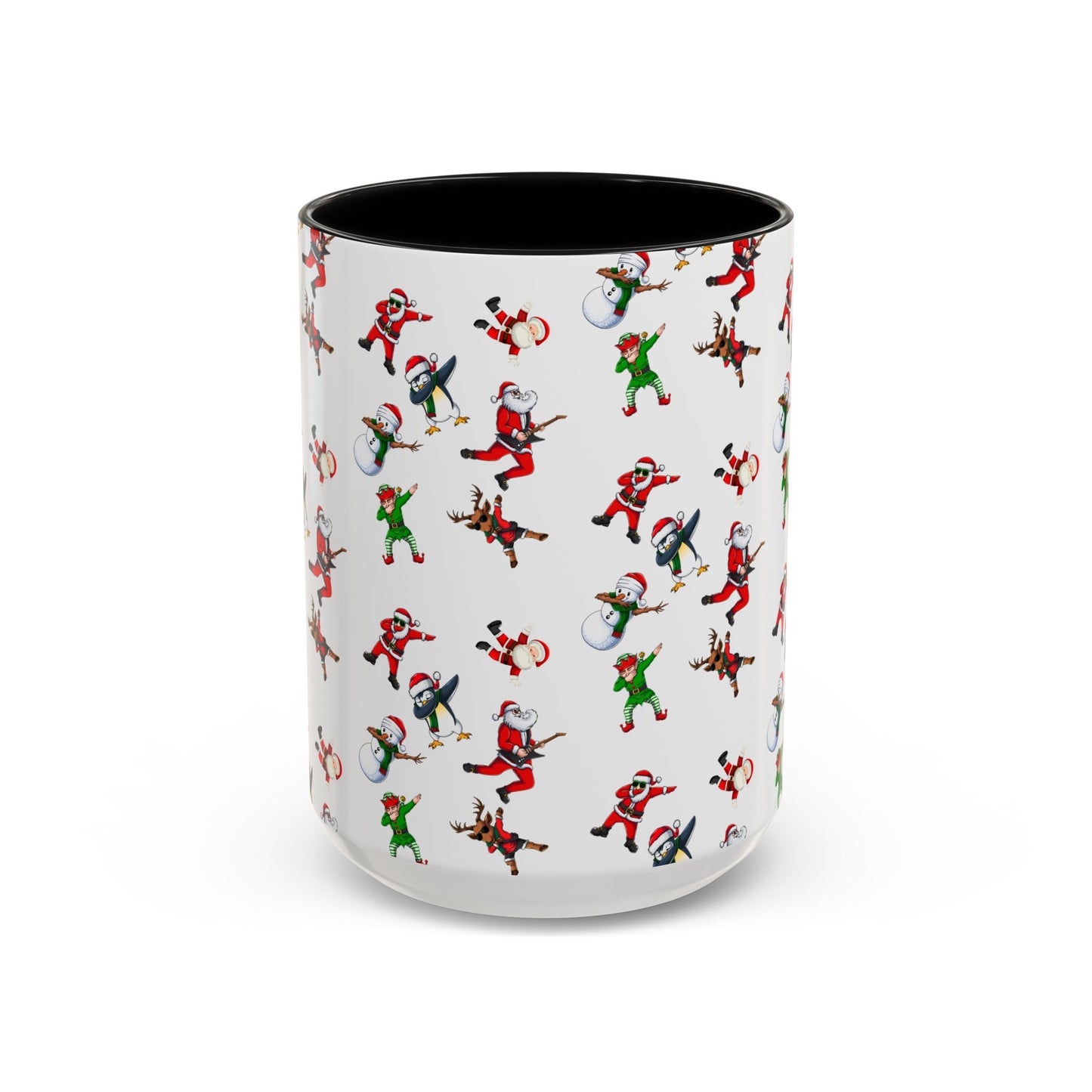 Festive Santa and Elf Coffee Mug - Fun Christmas Drinkware