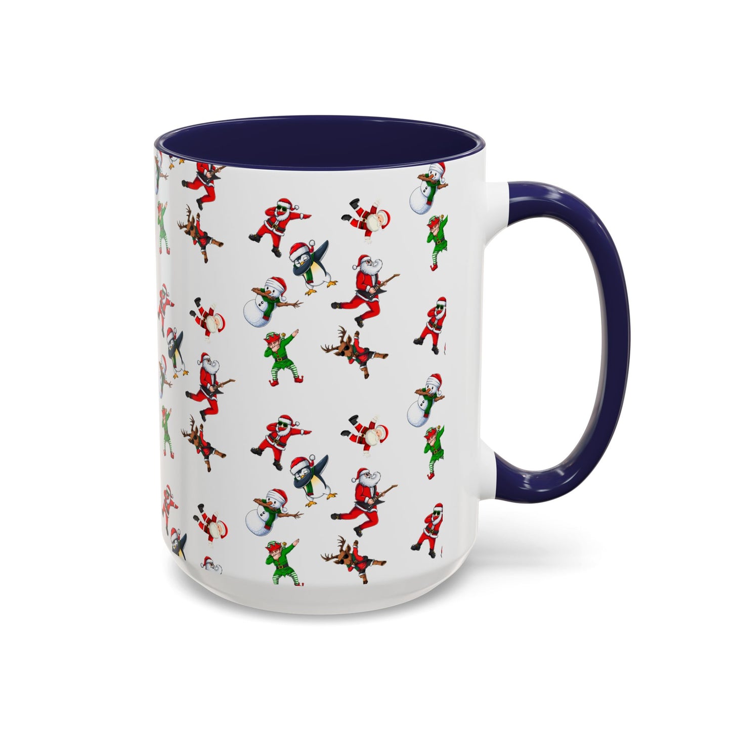 Festive Santa and Elf Coffee Mug - Fun Christmas Drinkware