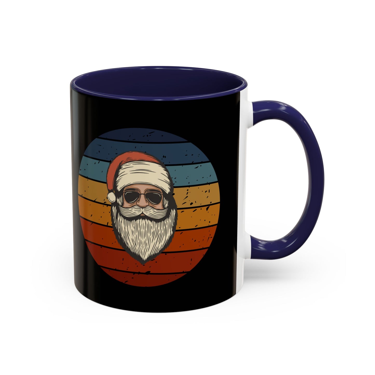 Cool Santa Accent Coffee Mug - Stylish Holiday Drinkware