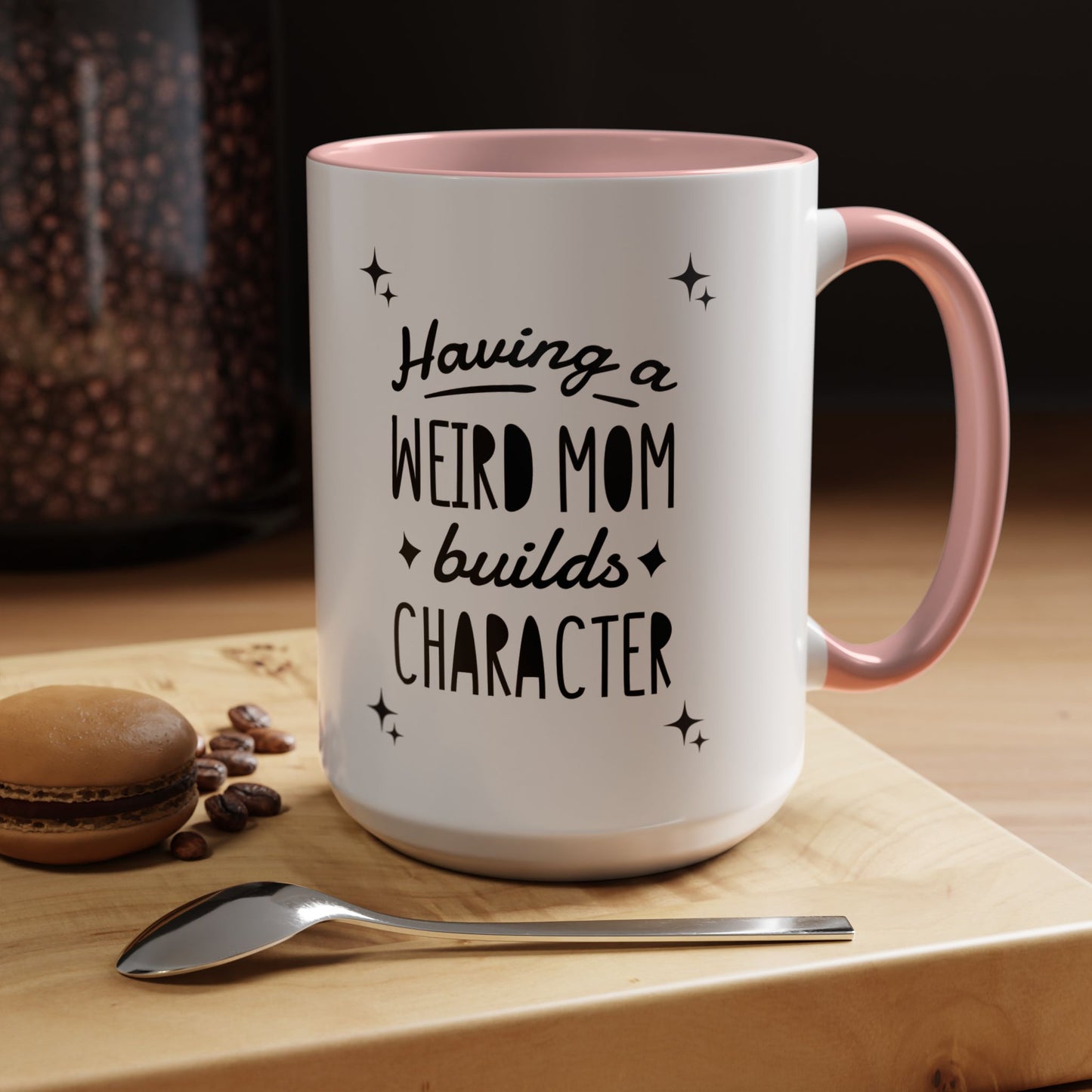 Weird Mom Character Coffee Mug - Fun Accent for Unique Moms