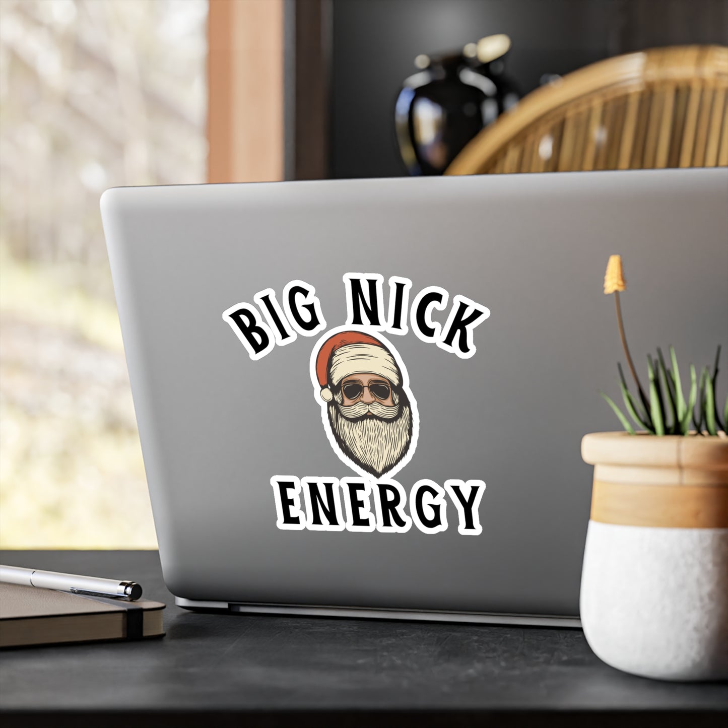 Big Nick Energy Christmas Vinyl Decals - Fun Holiday Stickers for Decor