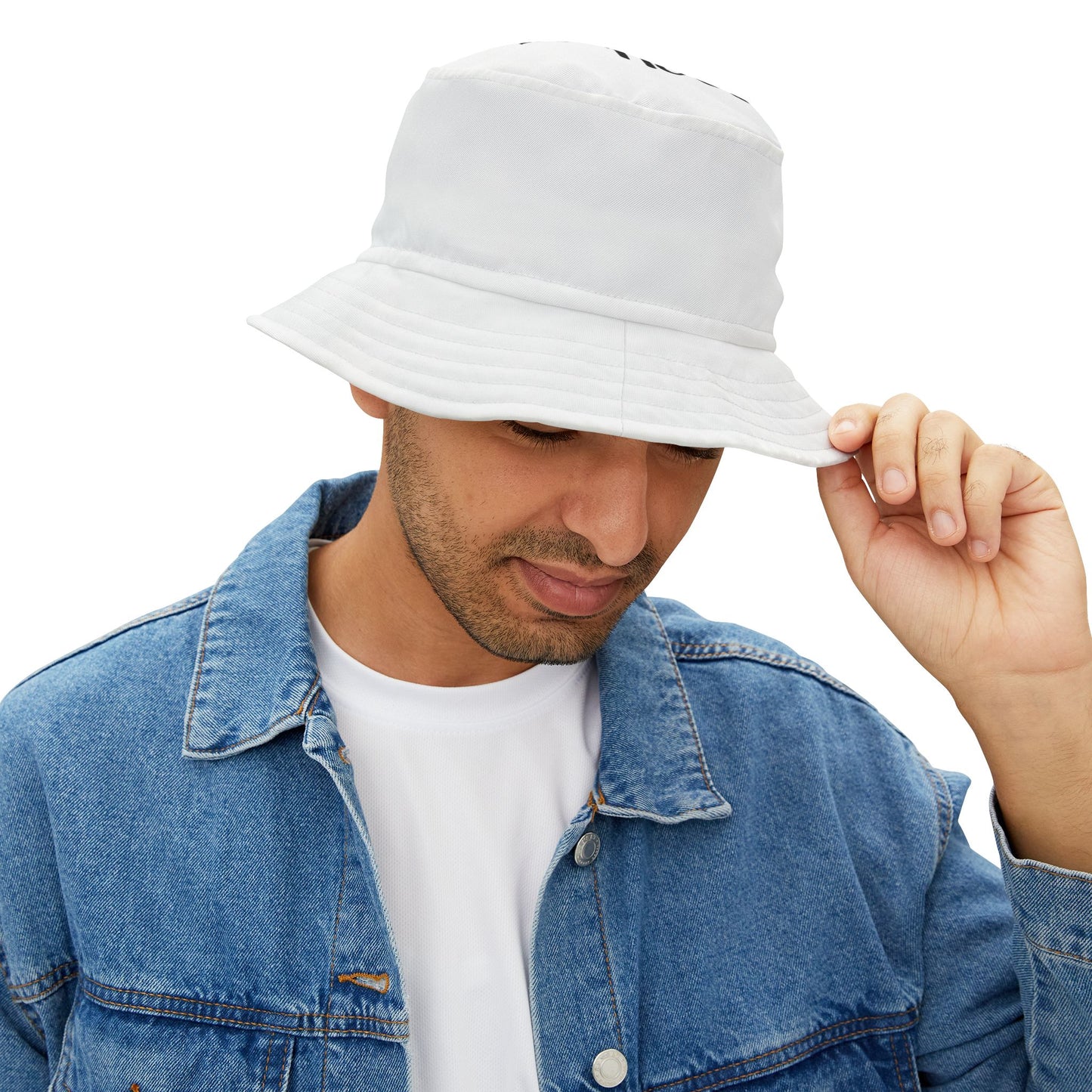 Minimalist White Bucket Hat for Summer Adventures