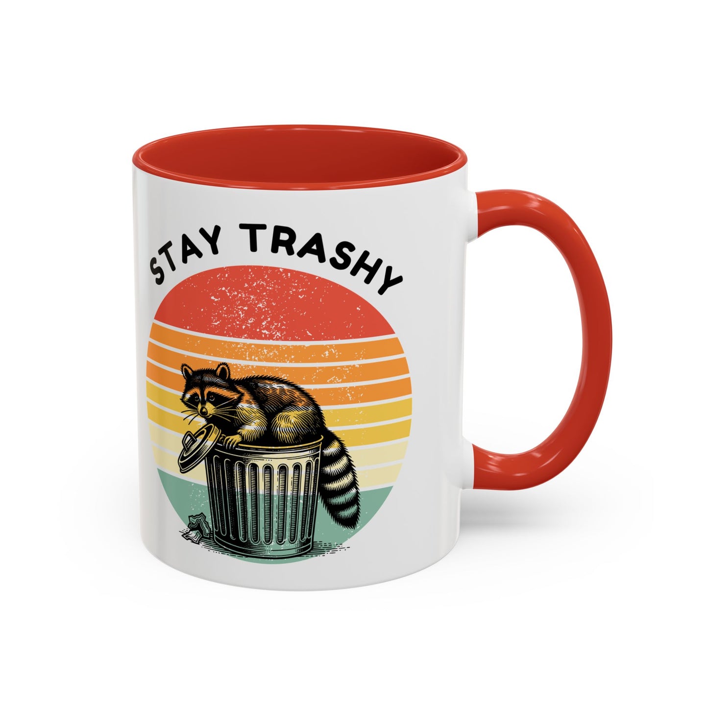 Stay Trashy Raccoon Accent Coffee Mug - Fun Gift for Animal Lovers