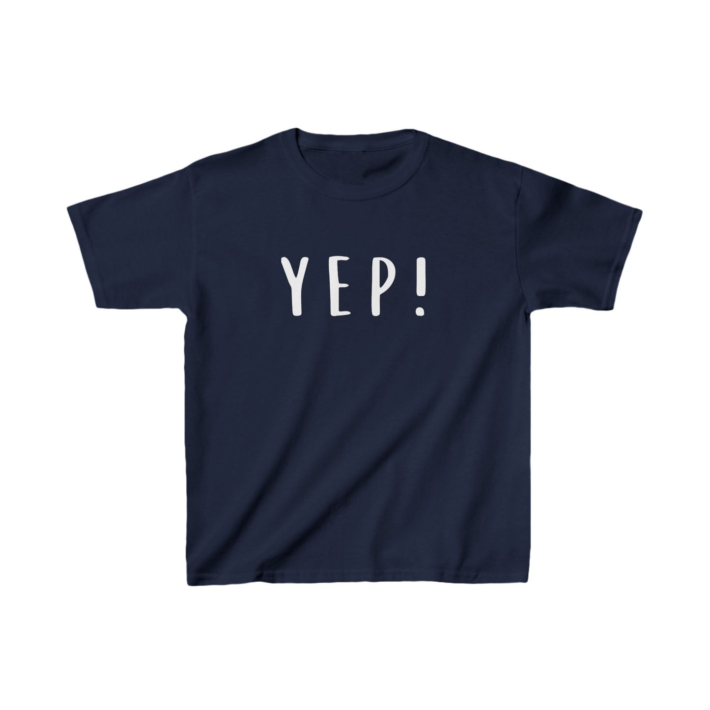 Funny Kids Tee - "YEP!" Heavy Cotton Shirt for Playful Days