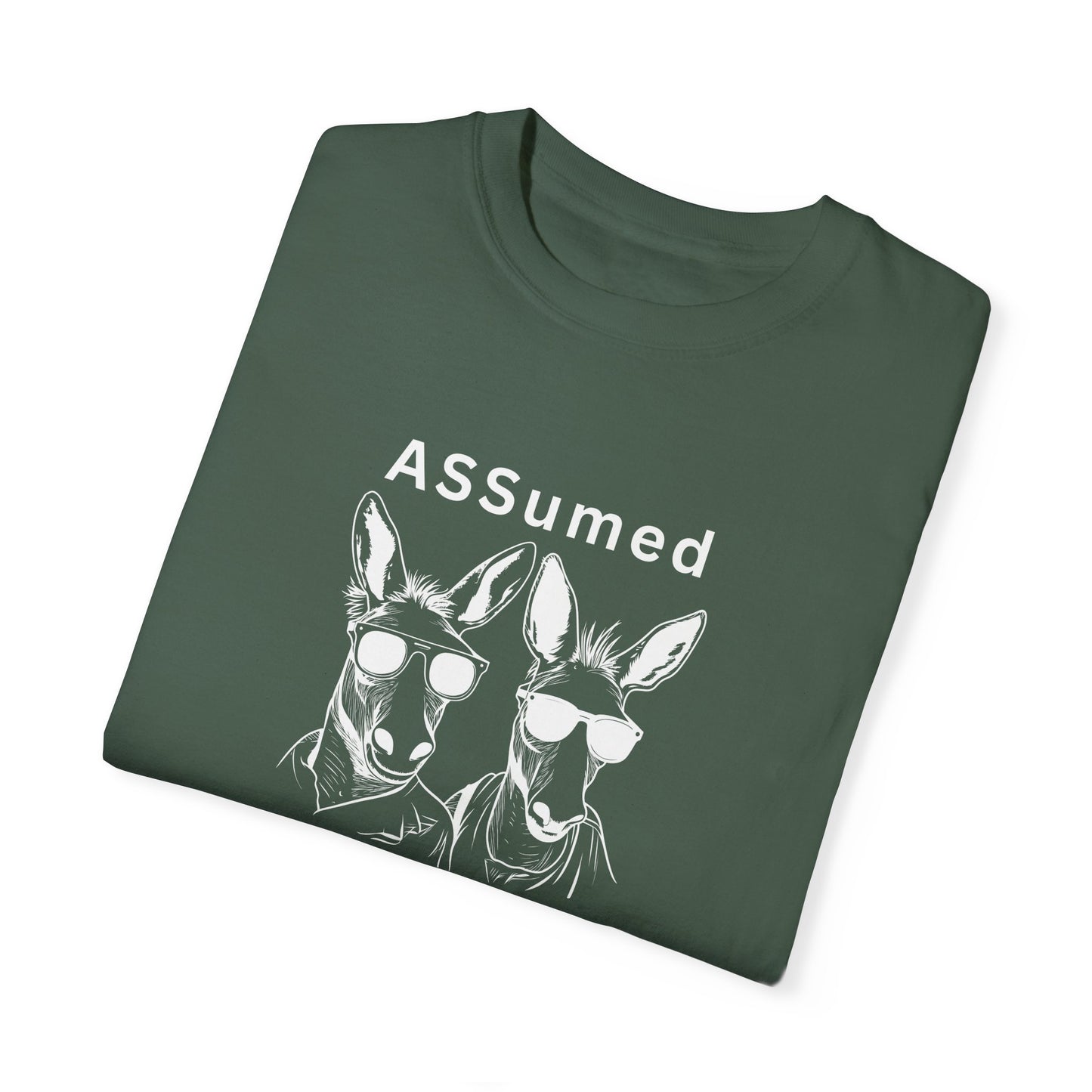 Funny Unisex Graphic T-Shirt - "ASSUMed Innocent" - Casual Wear for Animal Lovers