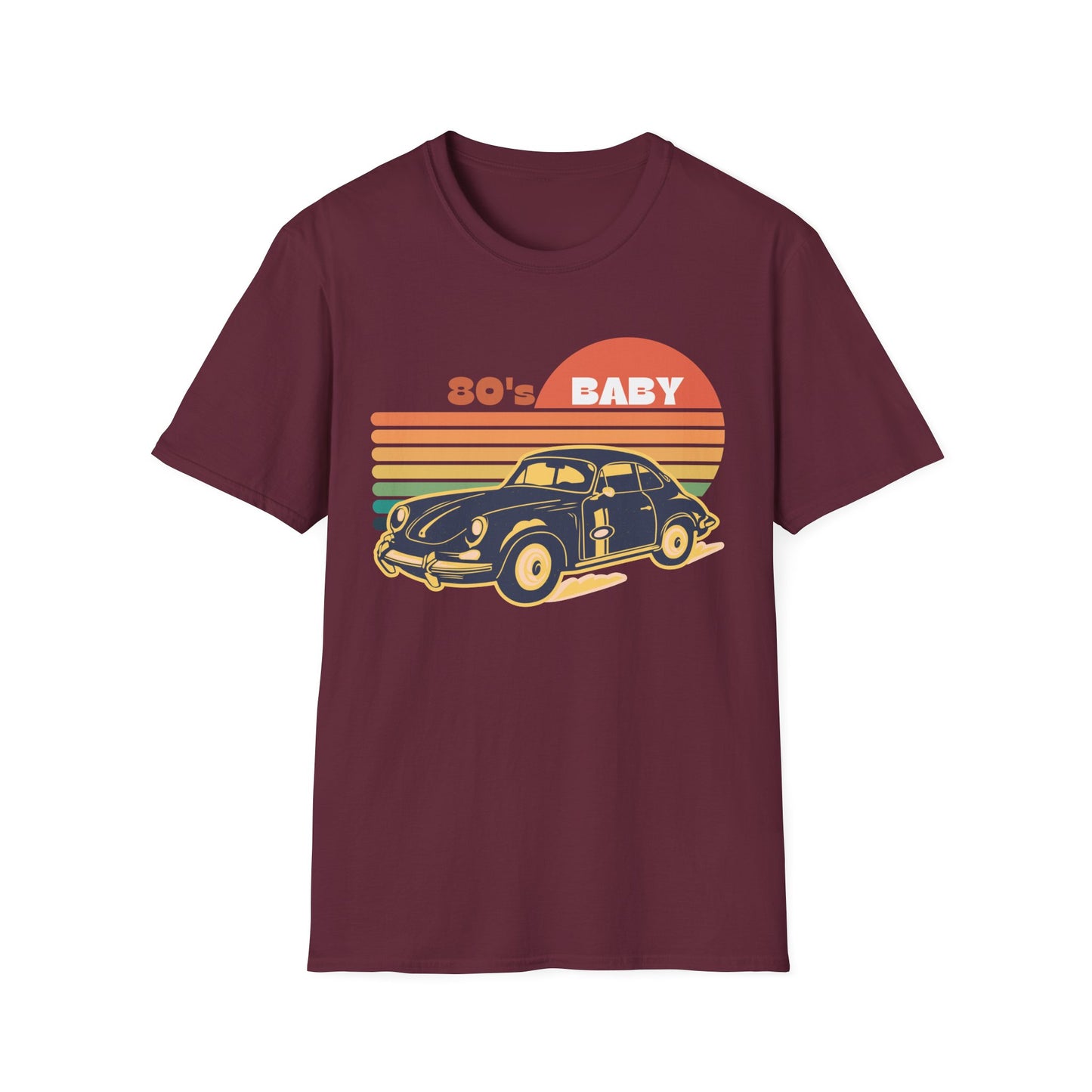 80's Baby Vintage Car Unisex Softstyle T-Shirt