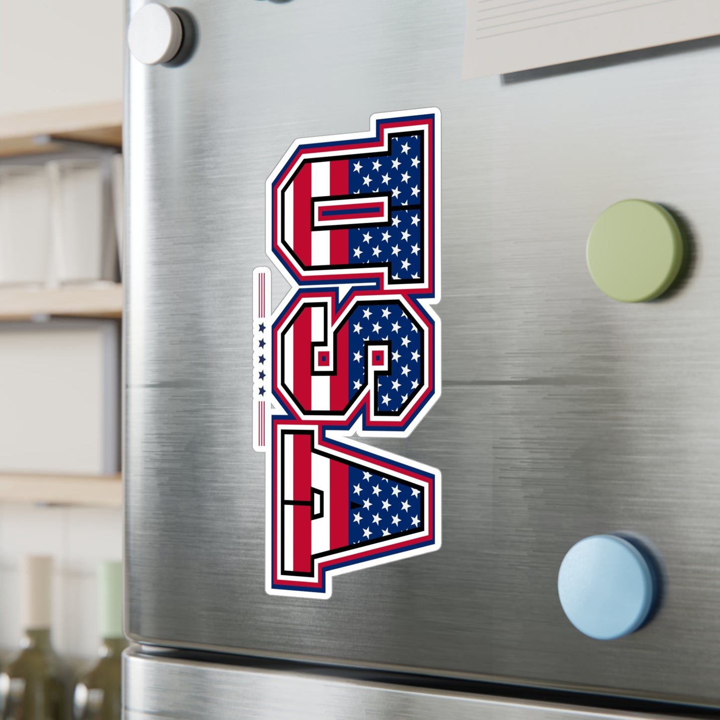 Patriotic USA Kiss-Cut Vinyl Decals for Home Decor