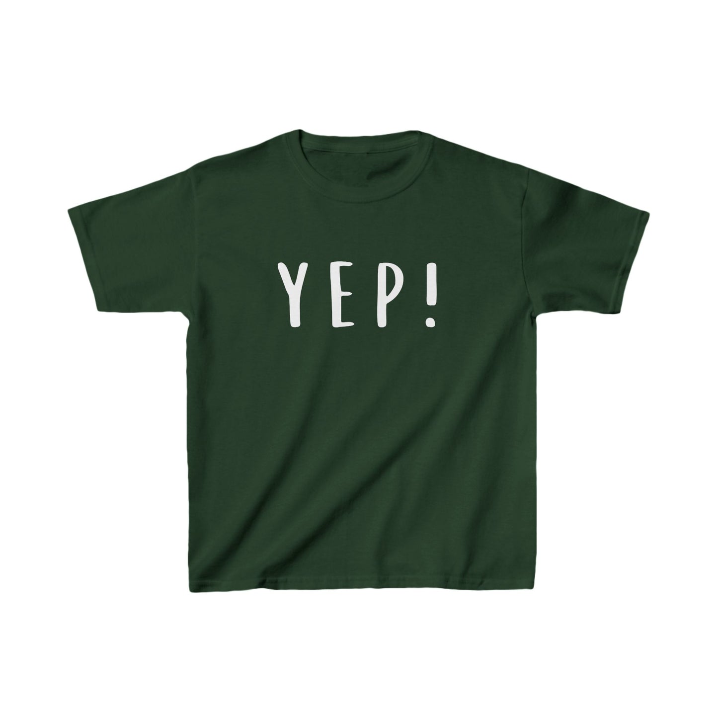 Funny Kids Tee - "YEP!" Heavy Cotton Shirt for Playful Days