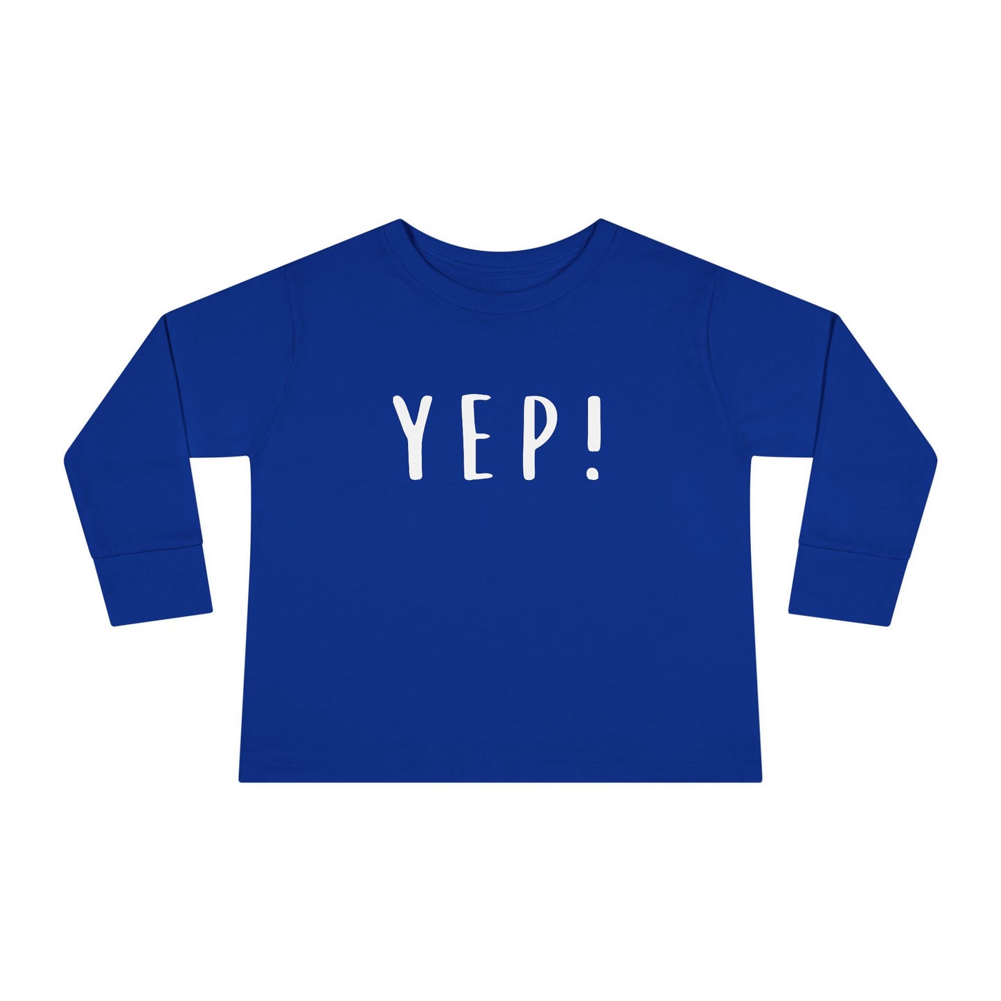 Toddler Long Sleeve Tee - Fun 'YEP!' Graphic Shirt for Kids