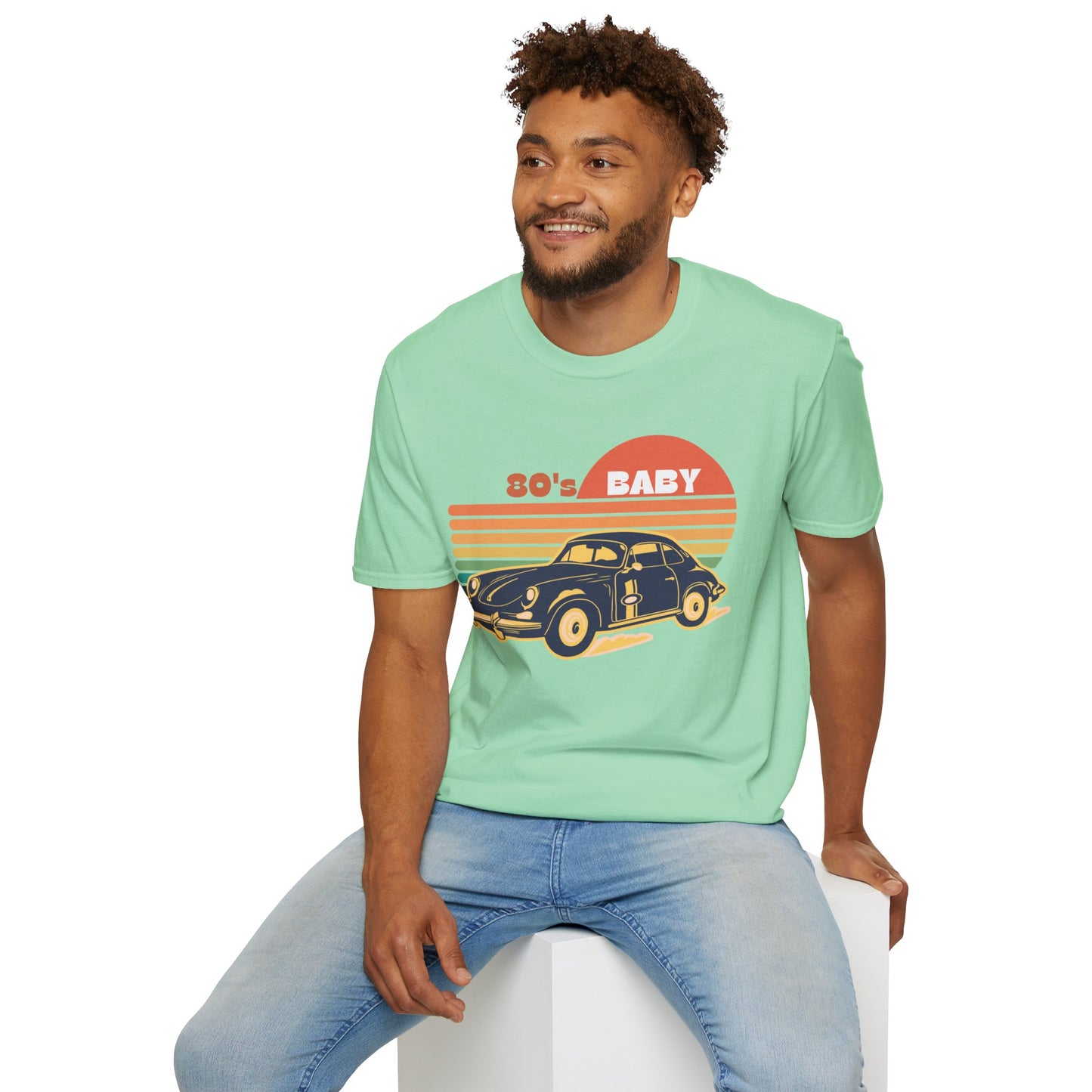 80's Baby Vintage Car Unisex Softstyle T-Shirt