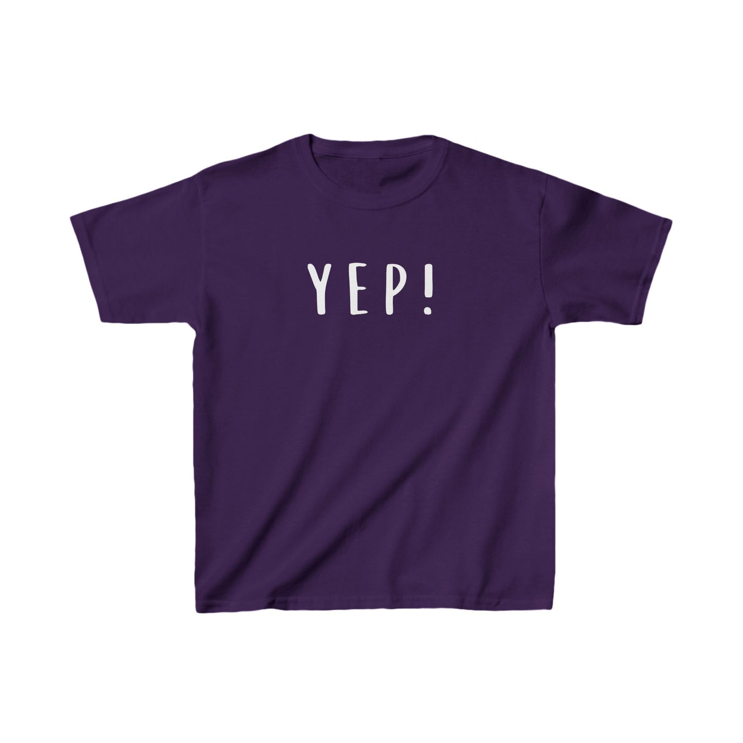 Funny Kids Tee - "YEP!" Heavy Cotton Shirt for Playful Days