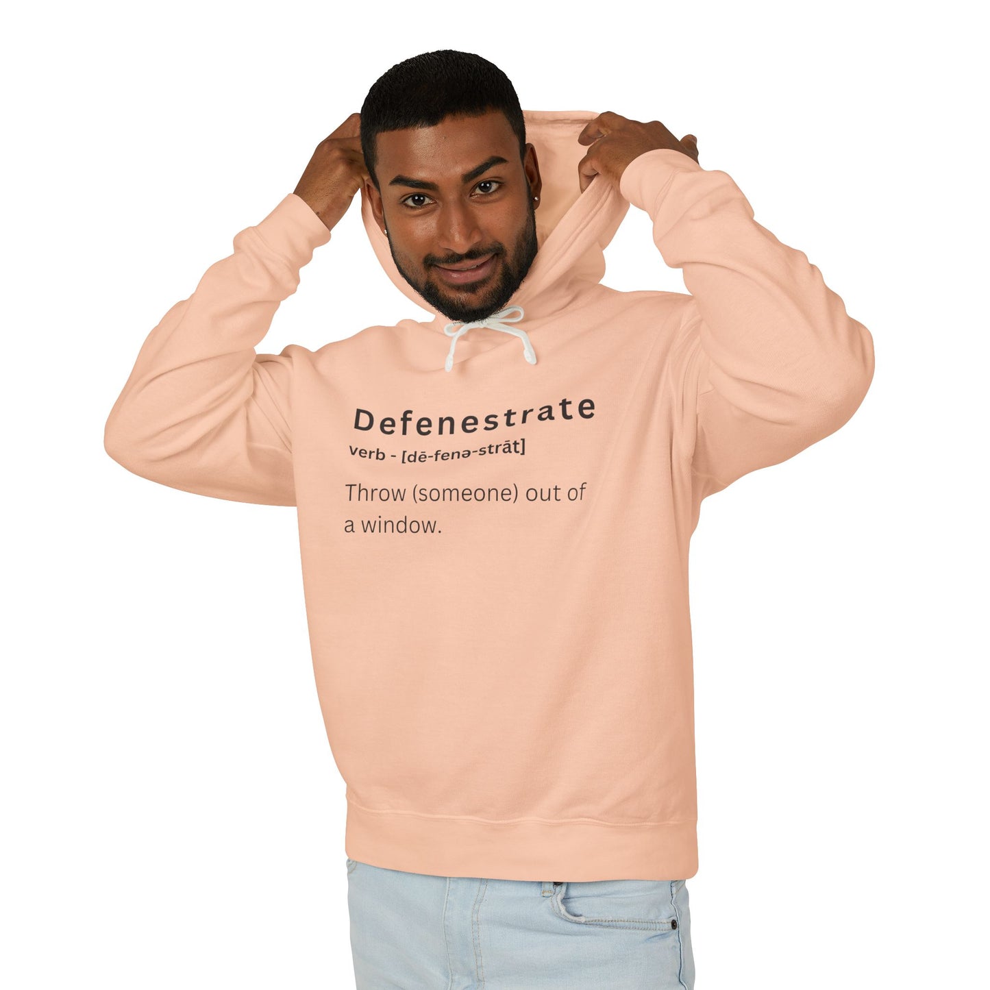 Defenestrate Hoodie - Lightweight Unisex Sweatshirt for Casual Fun