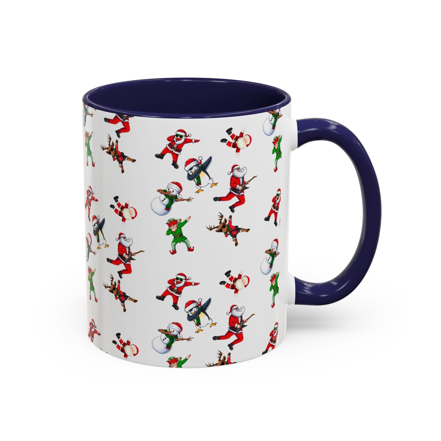 Festive Santa and Elf Coffee Mug - Fun Christmas Drinkware