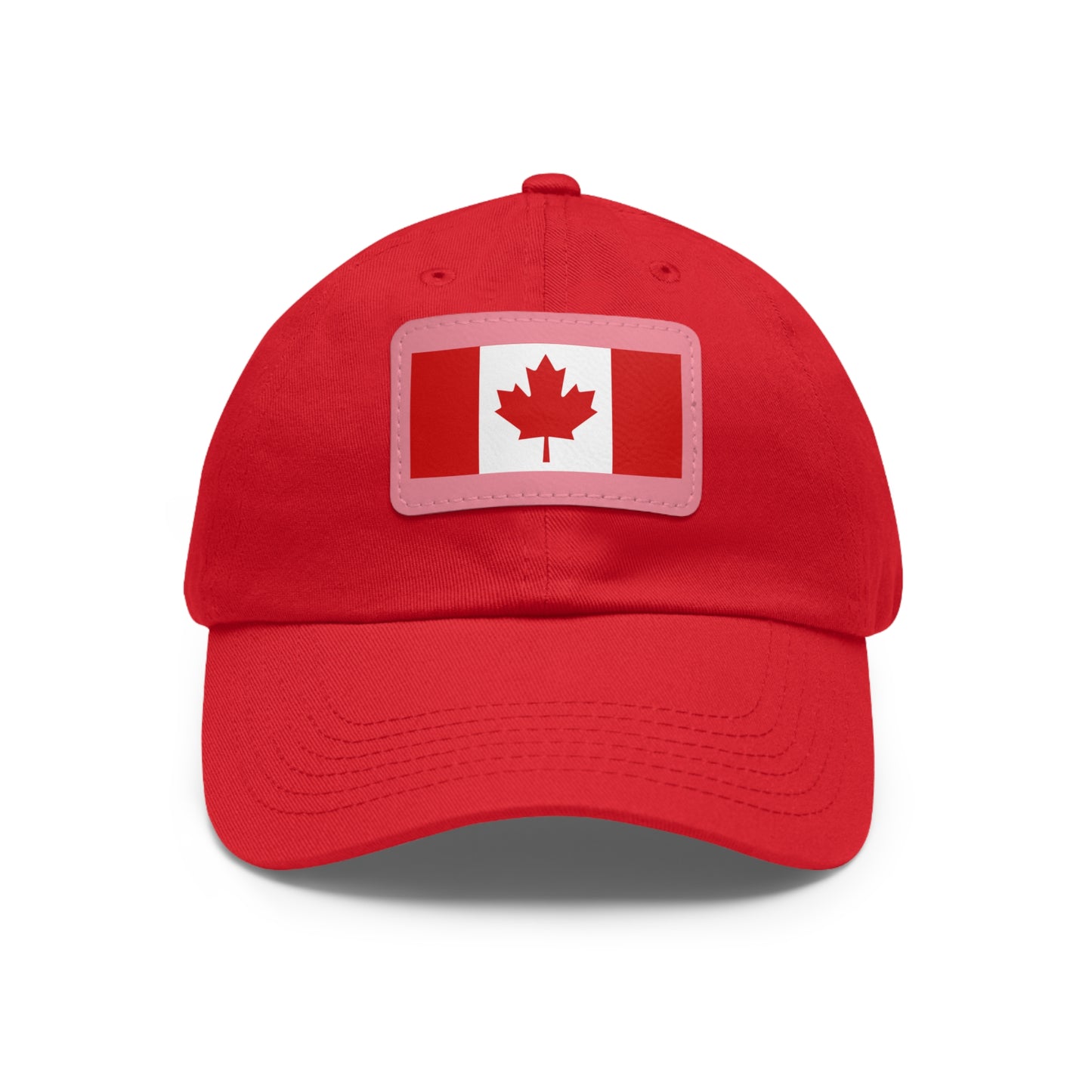 Canada Flag Dad Hat with Leather Patch | Classic White Cap for Outdoors & Celebrations