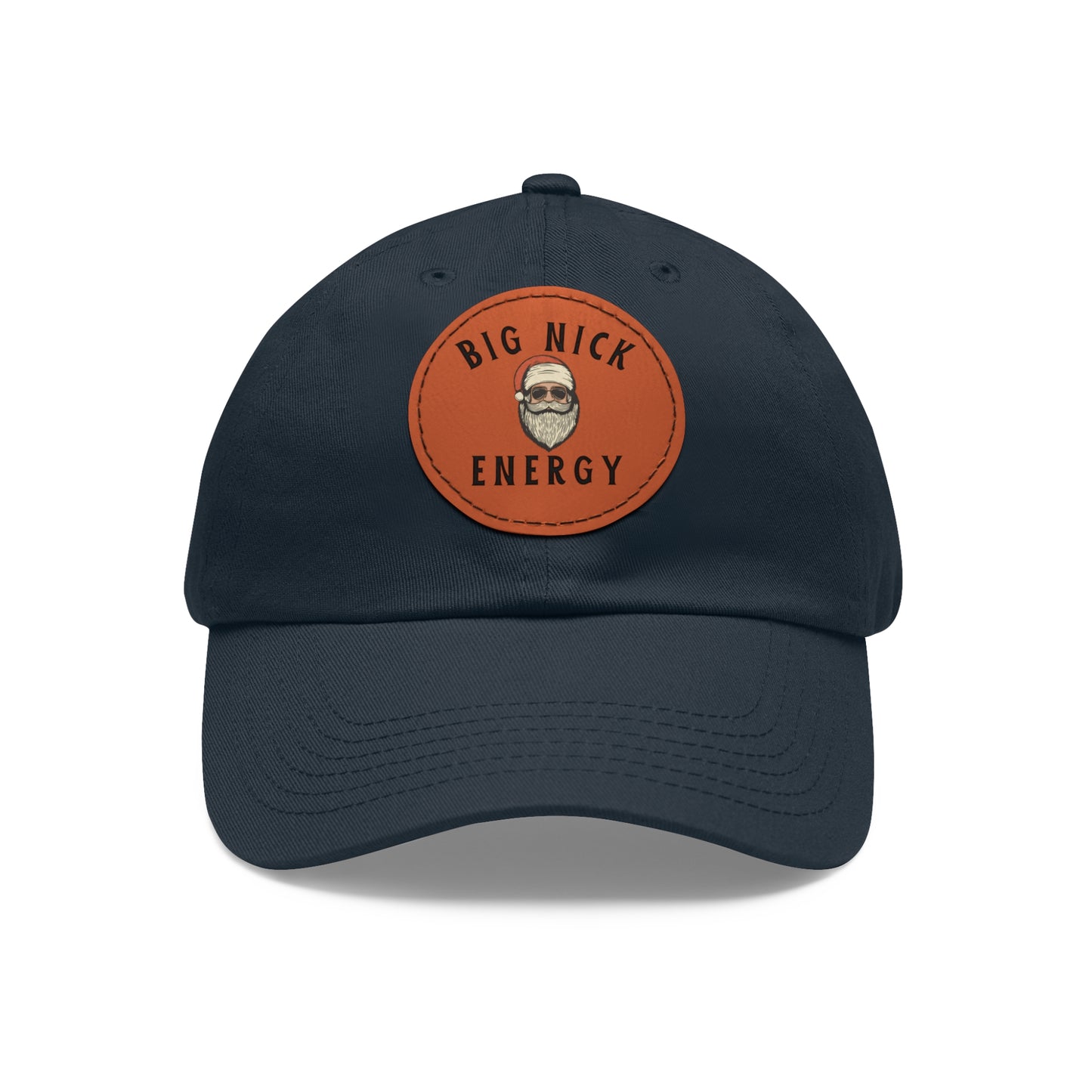 Big Nick Energy Dad Hat with Leather Patch - Black Cap for Everyday Adventures