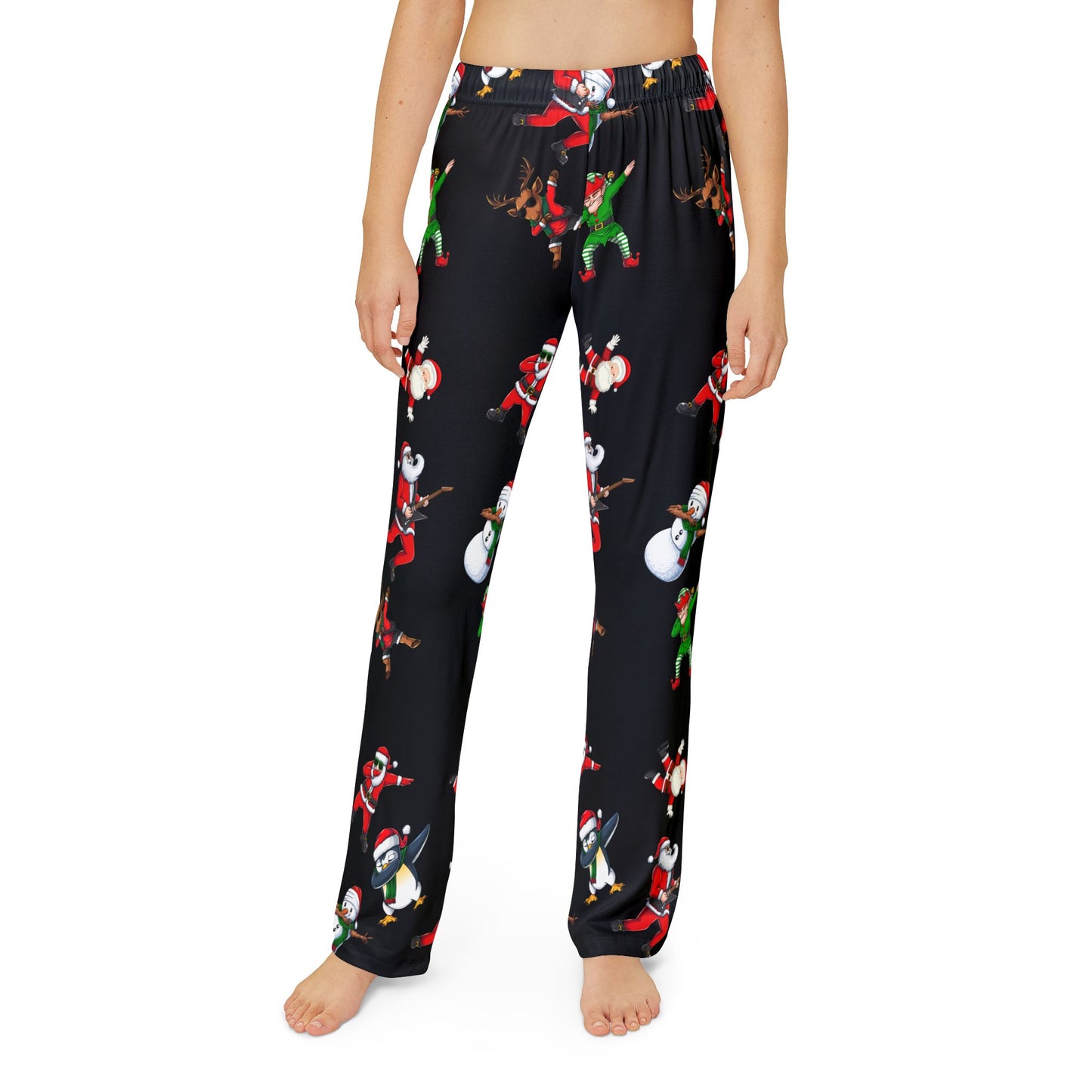 Festive Kids Pajama Pants with Holiday Characters