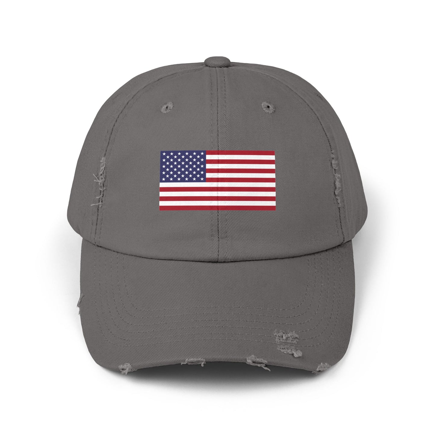 Unisex Distressed American Flag Cap - Trendy Pink Hat for Patriotic Style