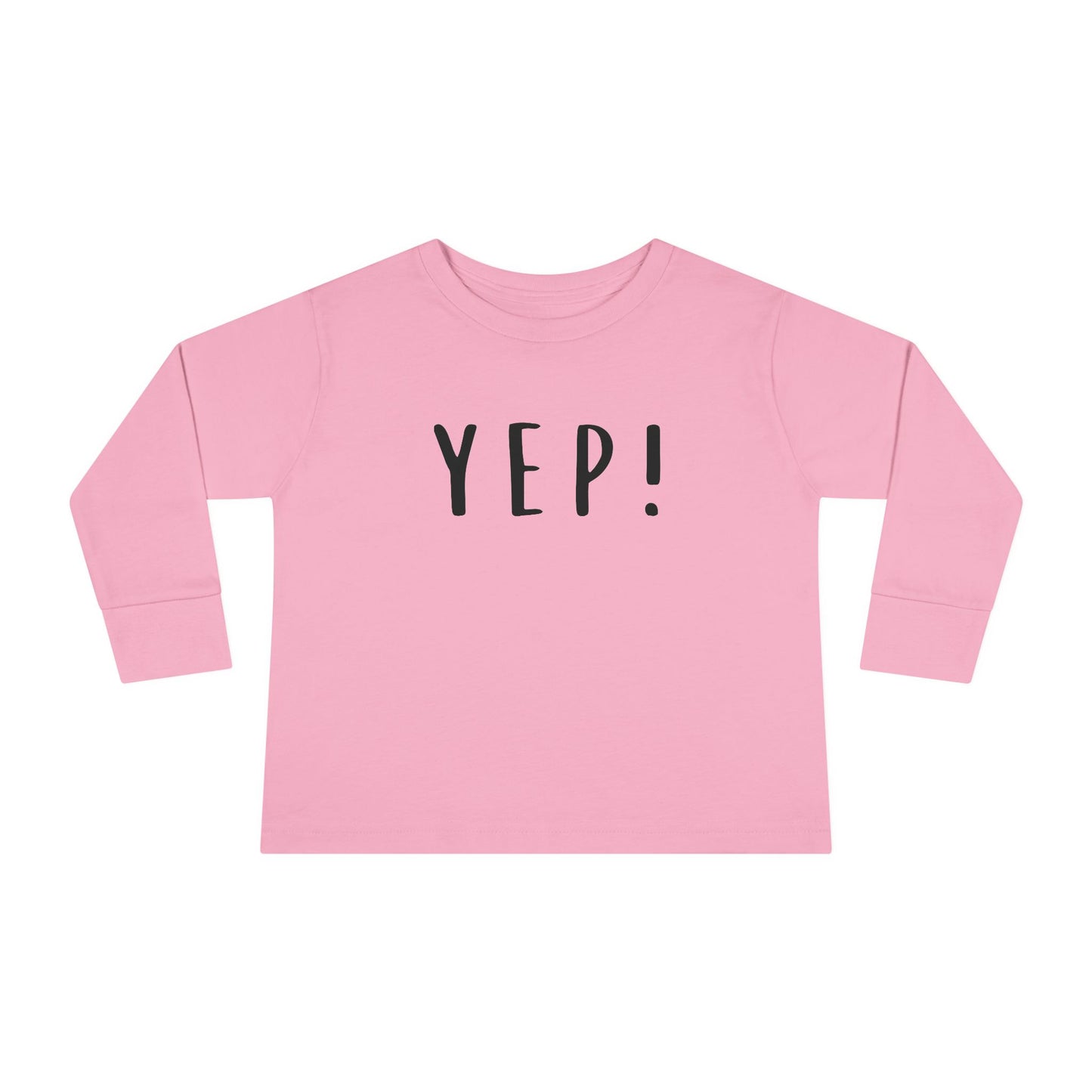 Funny Toddler Long Sleeve Tee - 'YEP!' Cute Kids Shirt for Playtime