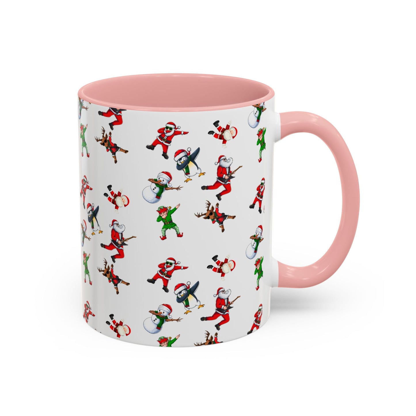 Festive Santa and Elf Coffee Mug - Fun Christmas Drinkware