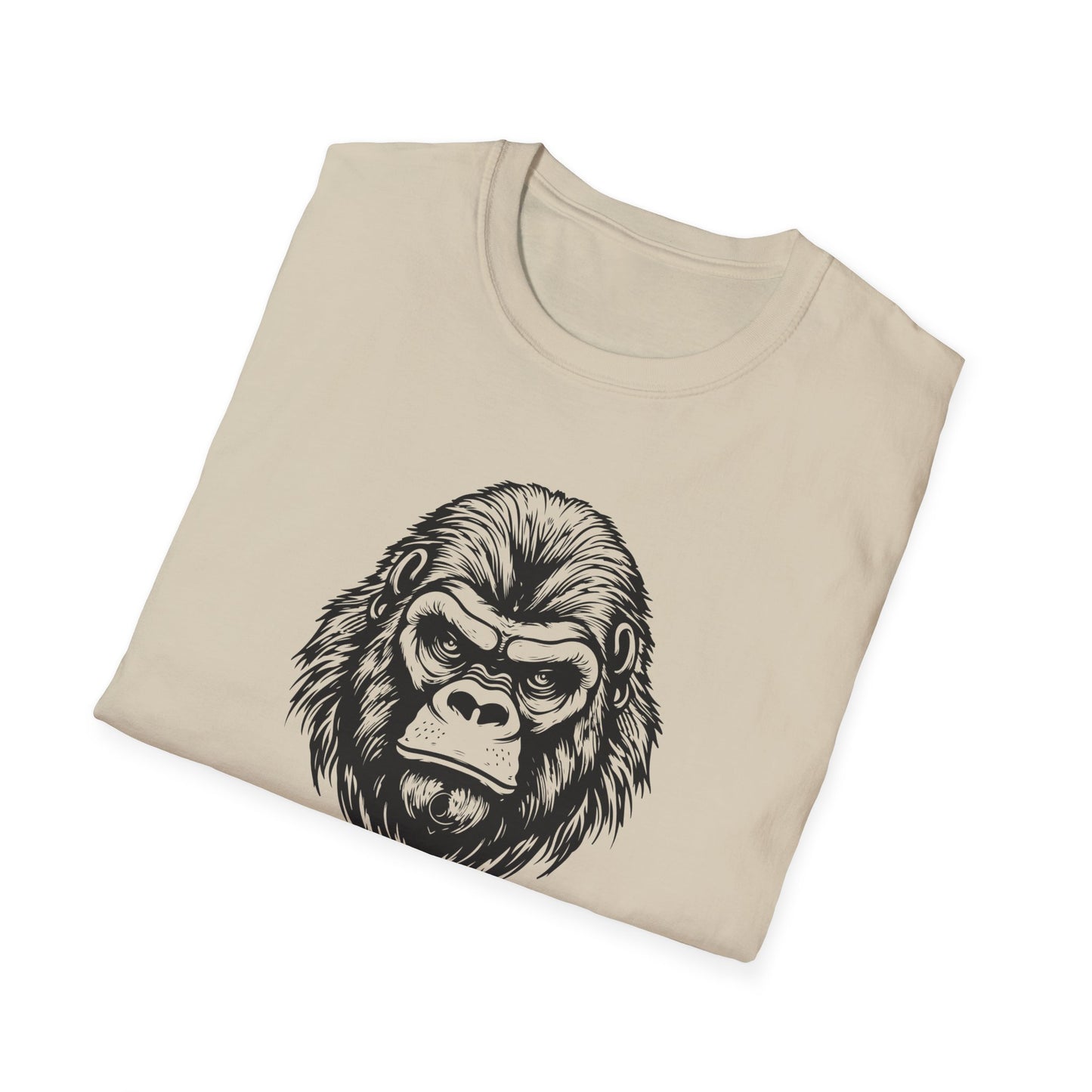 Funny Gorilla Movie Watcher Unisex Softstyle T-Shirt