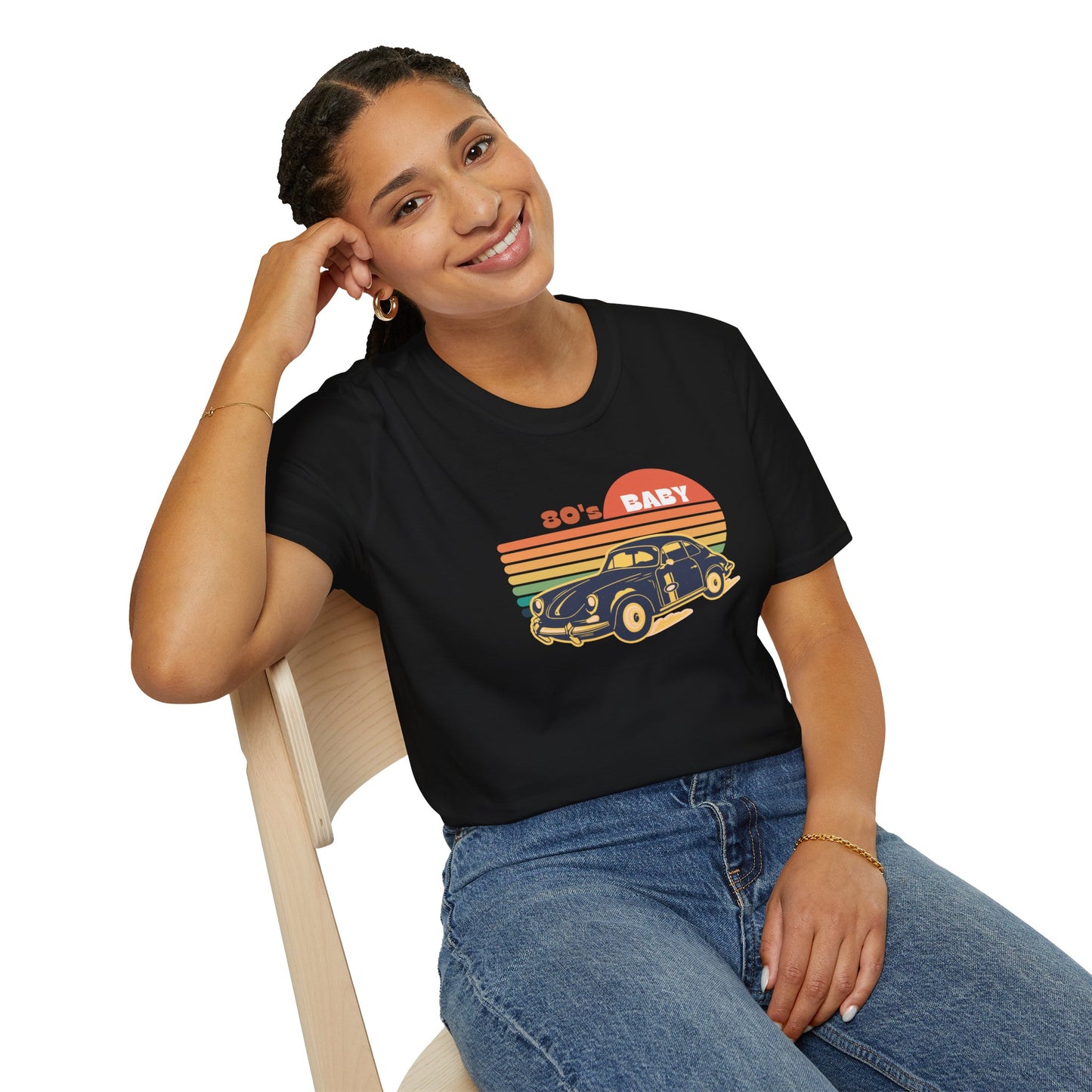 80's Baby Vintage Car Unisex Softstyle T-Shirt