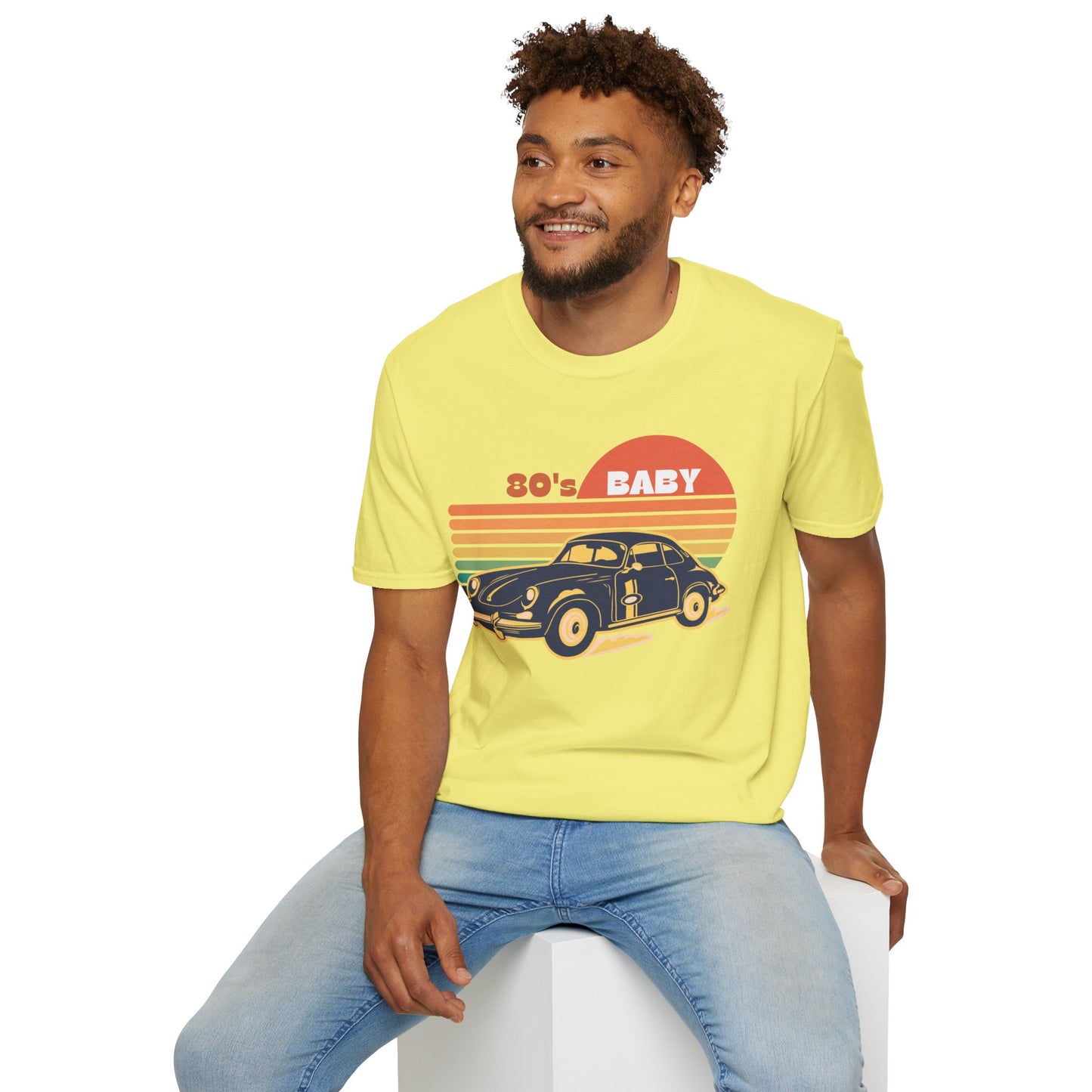 80's Baby Vintage Car Unisex Softstyle T-Shirt