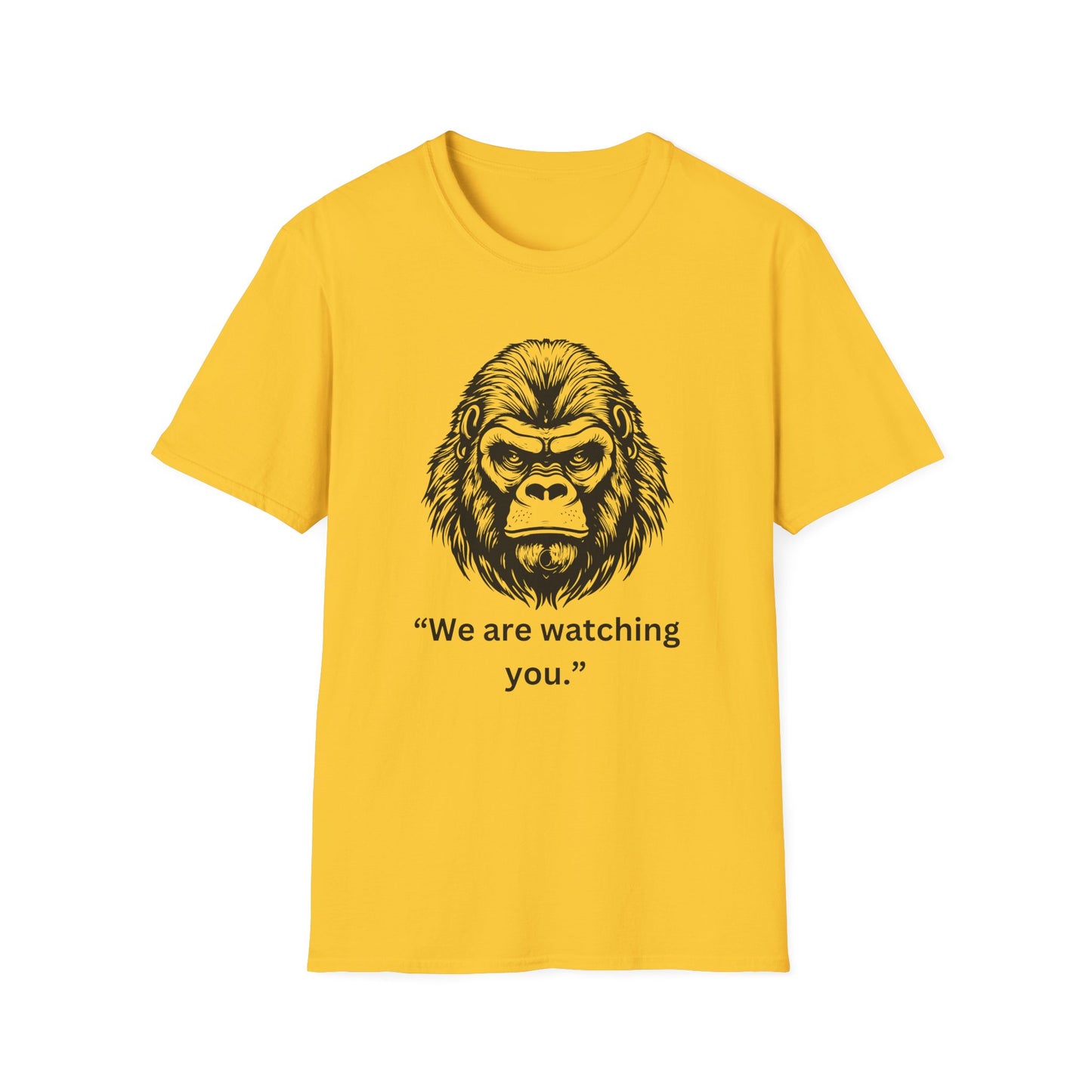 Funny Gorilla Movie Watcher Unisex Softstyle T-Shirt